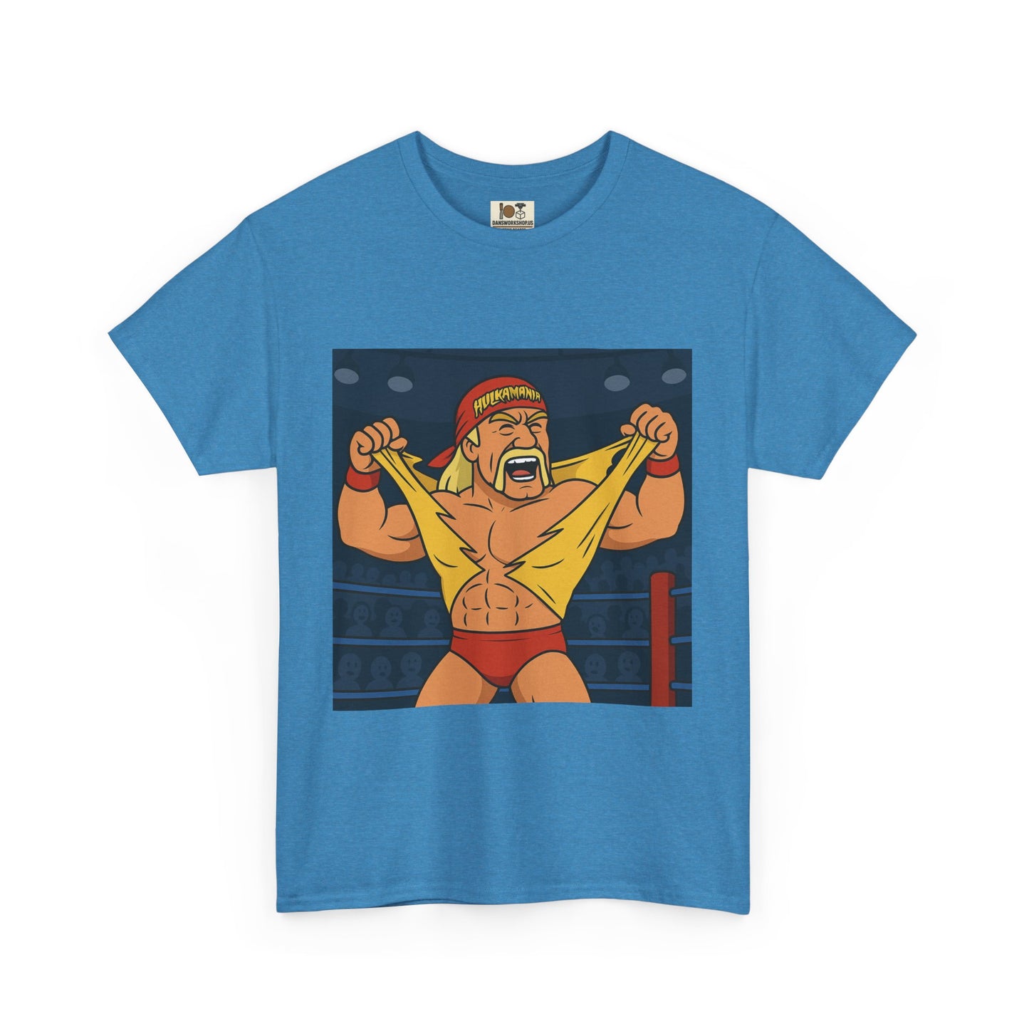 Vintage Wrestling Tee, Unisex Heavy Cotton Tee, Retro Graphic T-Shirt, Gift for Fans, Casual Wear for Events, hulk hogan