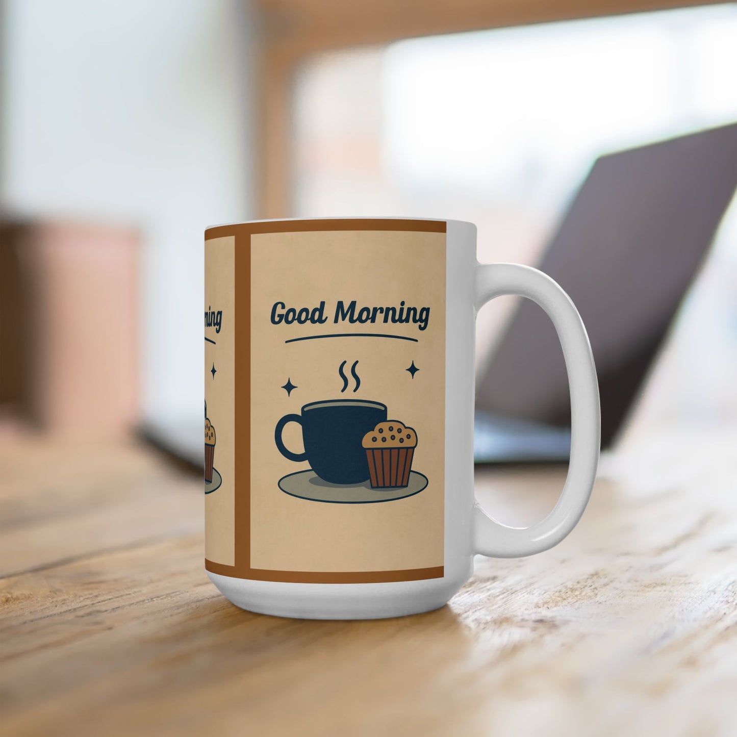 Good Morning Ceramic Mug, Coffee Lover Gift, Tea Mug, Breakfast Reminder, Cozy Kitchen Decor, Perfect for Birthdays, Anniversaries