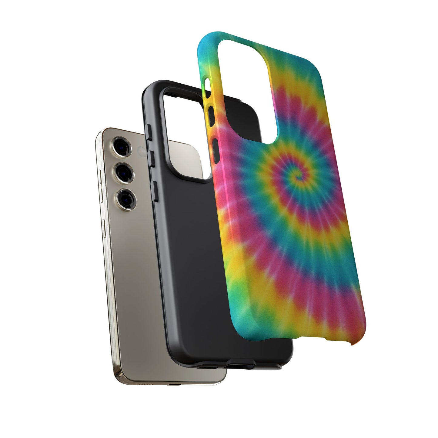 Colorful Tie-Dye Phone Case, Vibrant Phone Cover, Boho Style Accessory, Gift for Teens, Trendy Phone Accessories