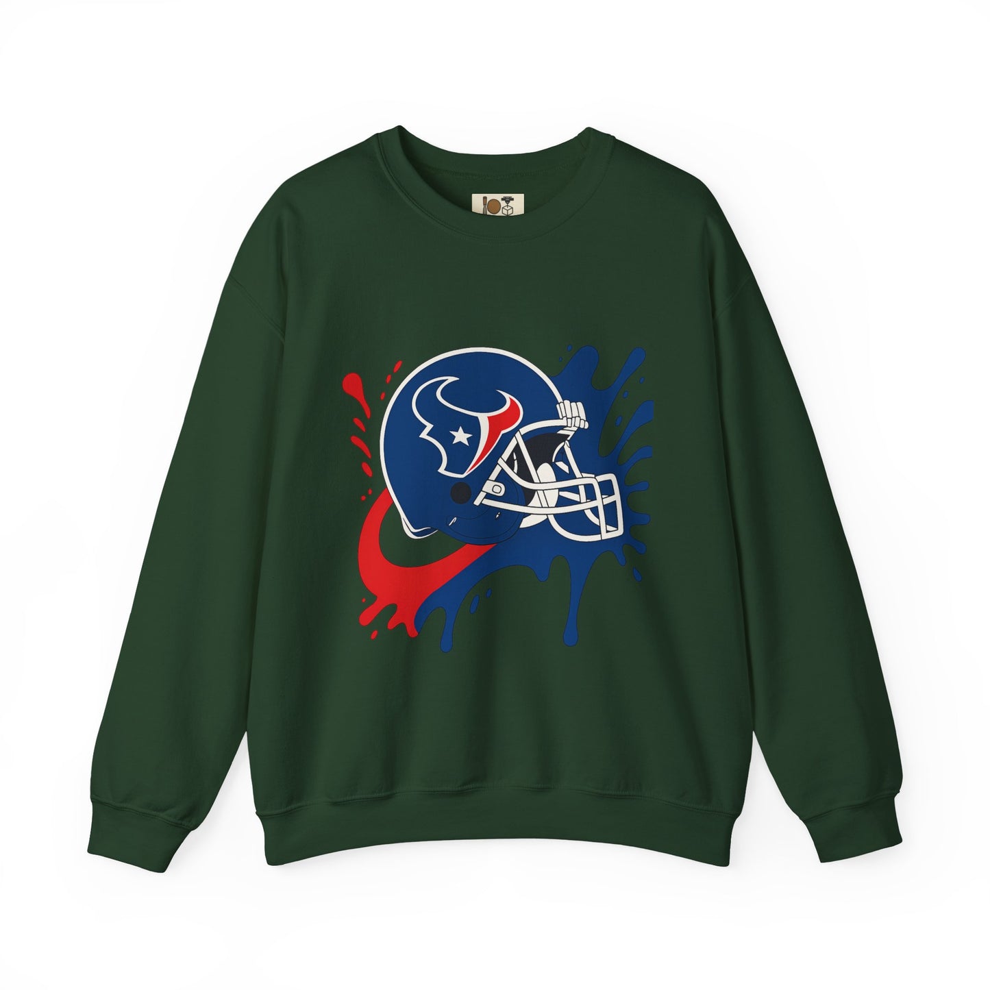 Sporty Splash Crewneck Sweatshirt - Perfect for Game Day, Football Fan Gear, Casual Style, Unisex Apparel, Gift for Sports Lovers