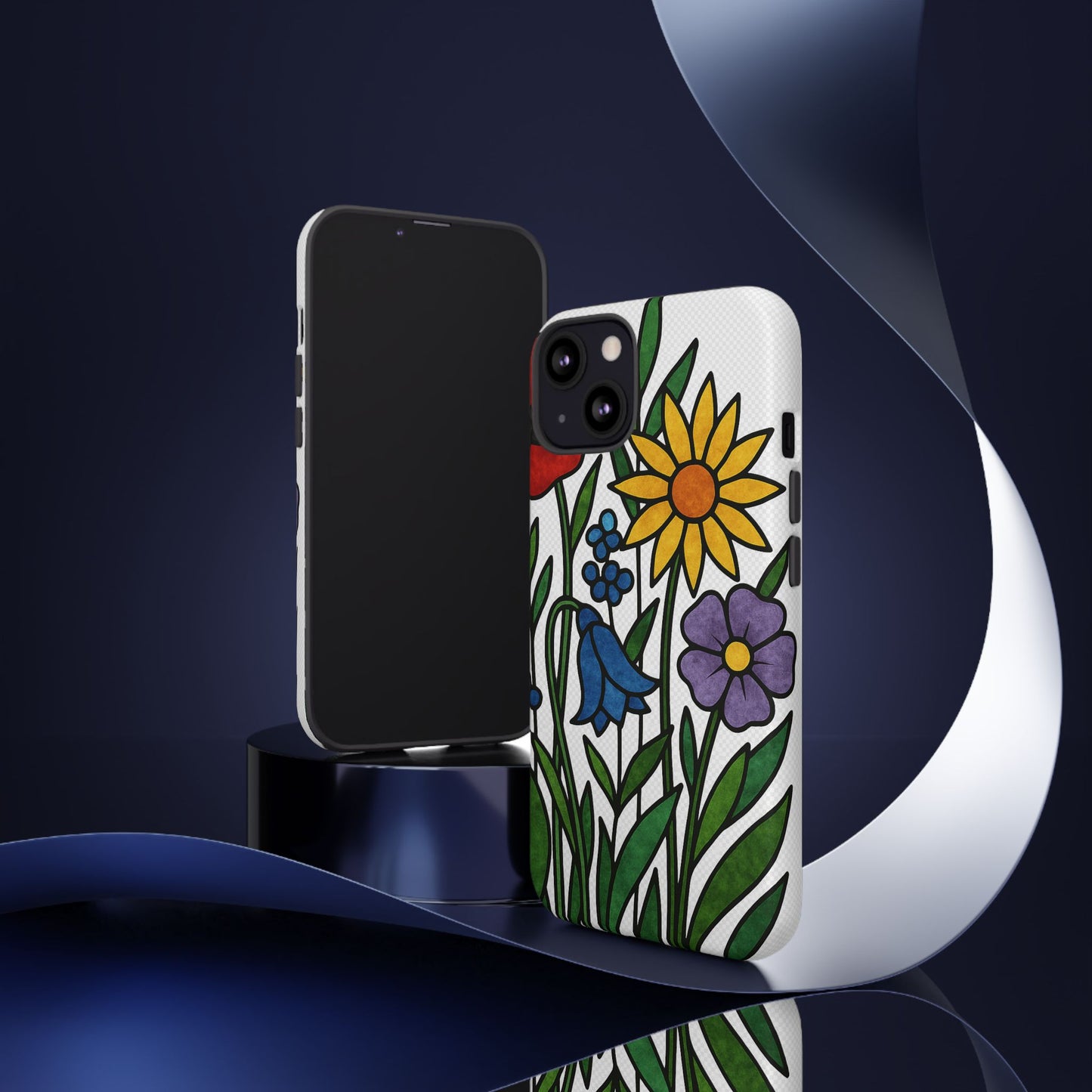 Floral Phone Case, Vibrant Flower Design, Tough Protection, Gift for Nature Lovers, Spring Decor