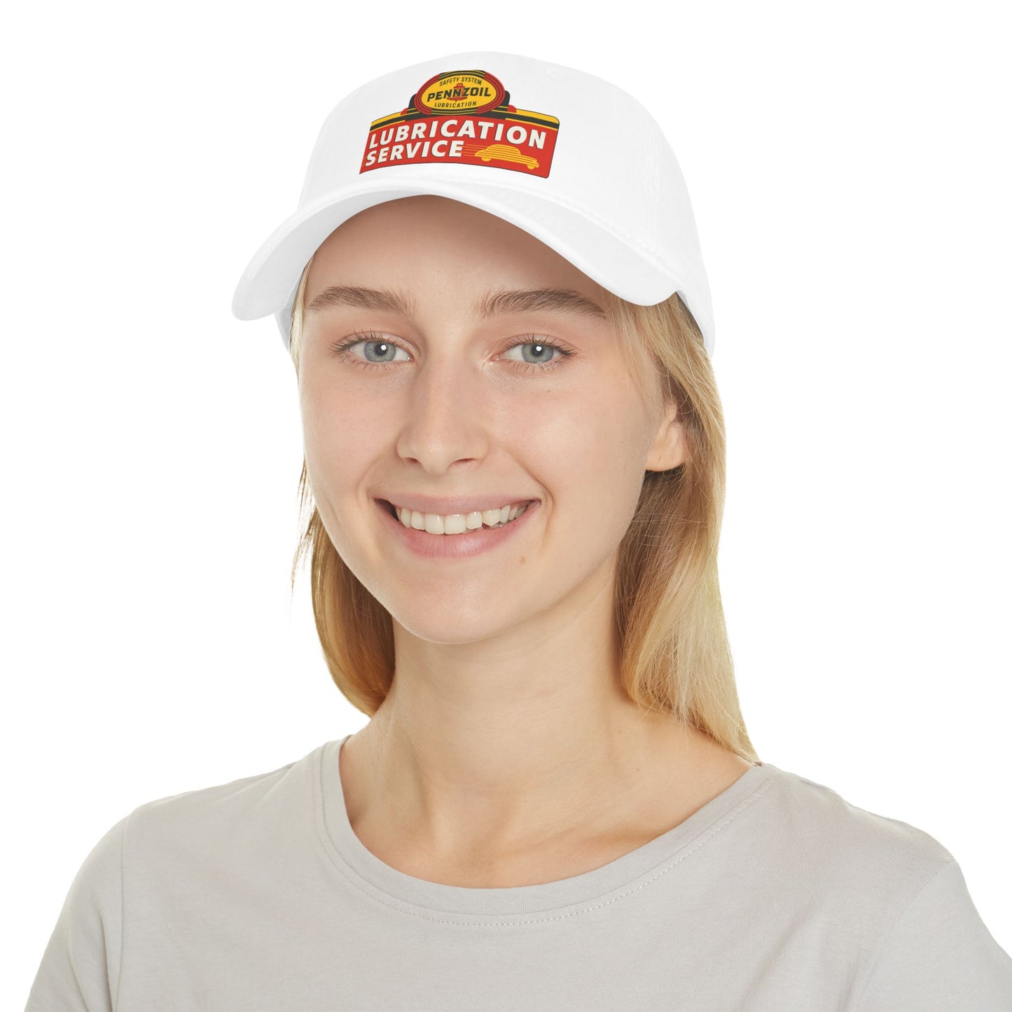 Vintage Lubrication Service Baseball Cap, Classic Red Cap, Automotive Hat, Gift for Car Lovers, Father's Day Accessory