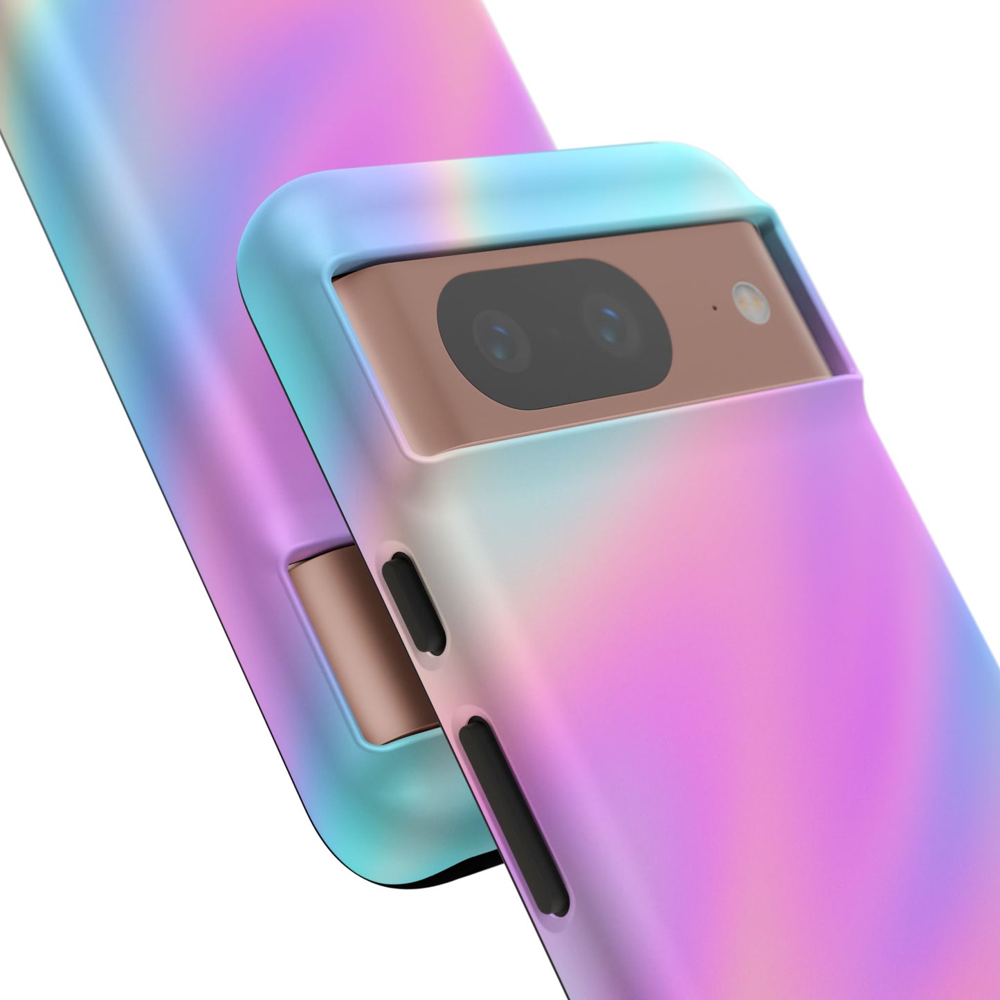 Colorful Holographic Phone Case, Tough Cases for iPhone, Trendy Phone Cover, Unique Gift for Her, Pastel Phone Accessory