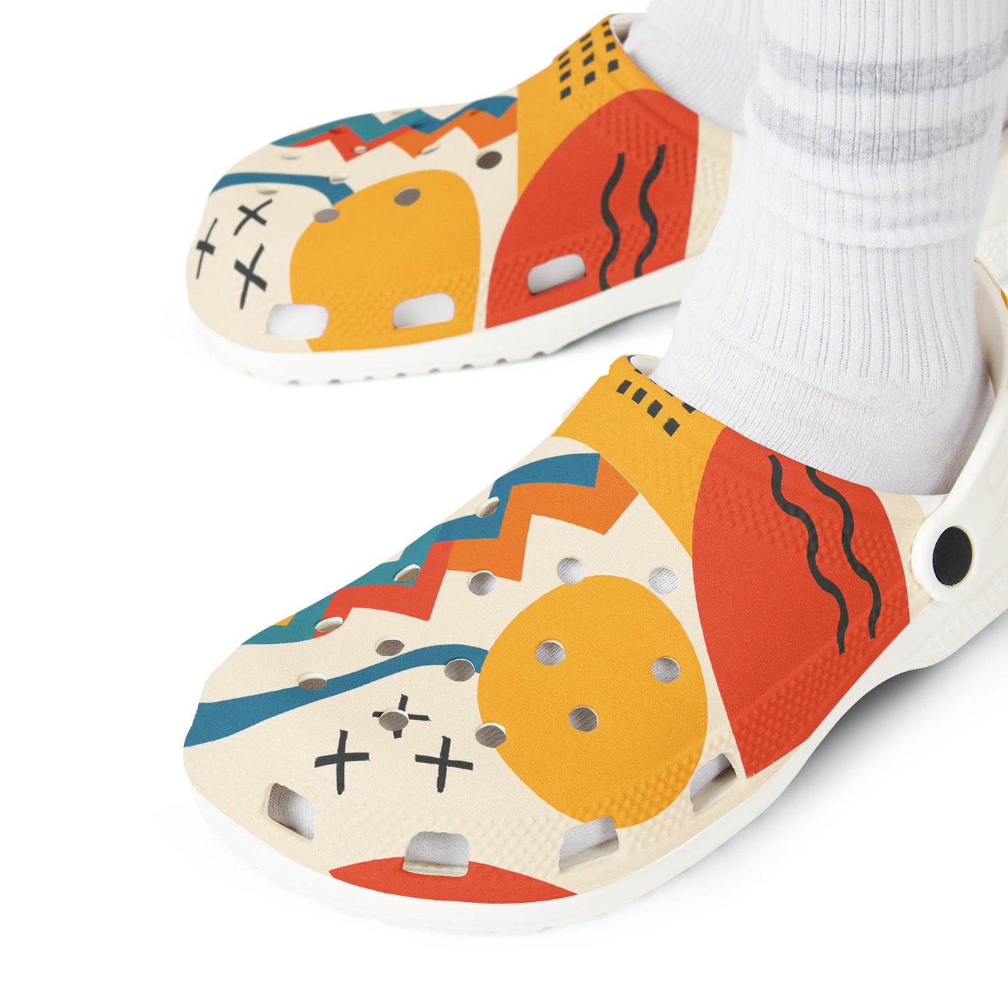 Colorful Patterned EVA Foam Clogs, Stylish Slip-On Shoes, Casual Footwear, Summer Accessories, Unique Gift Idea