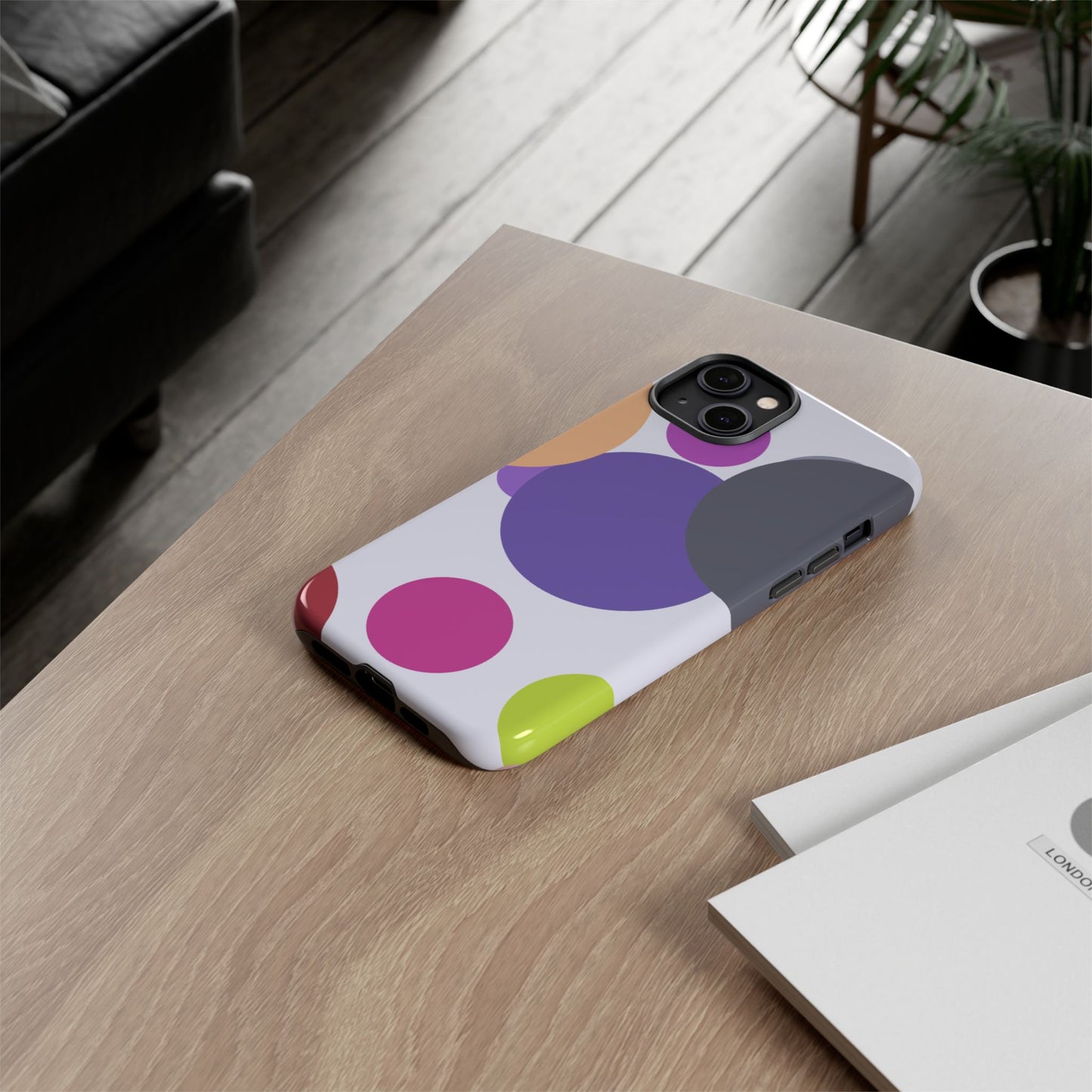 Colorful Geometric Phone Case, Bold Protective Cover for iPhone, Unique Gift for Trendy Teens, Fun Customizable Cases, Modern Design