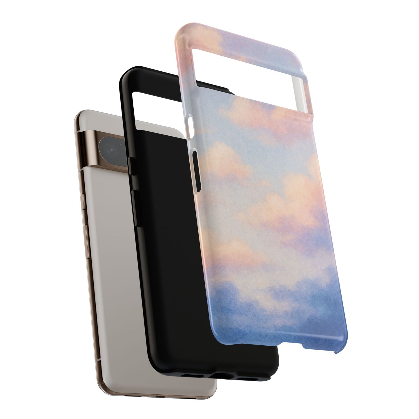 Sky Blue Cloud Phone Case, Tough Phone Cover, Aesthetic Cell Phone Accessory, Gift for Teen, Trendy Tech Protection