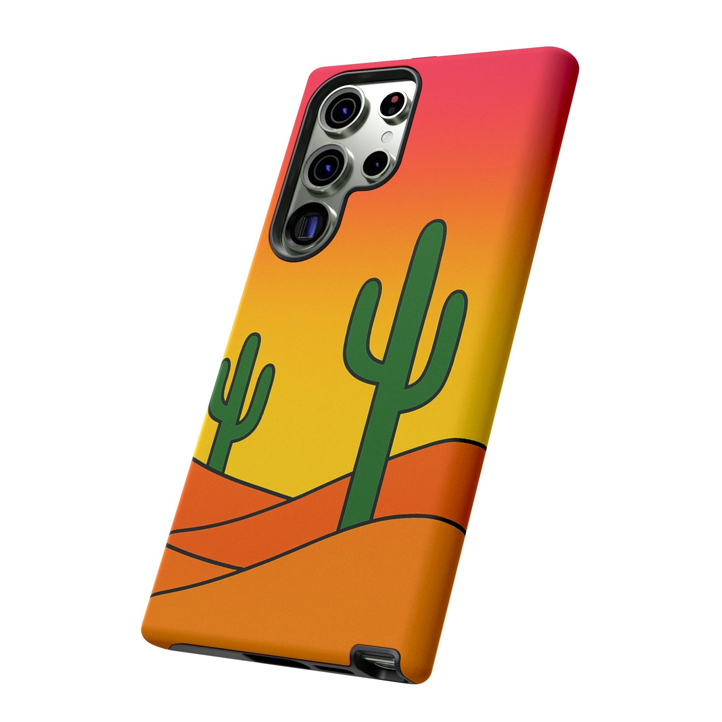 Desert Vibes Phone Case, Tough Cases, Cactus Design, Colorful Phone Cover, Summer Aesthetic, Unique Gift Idea