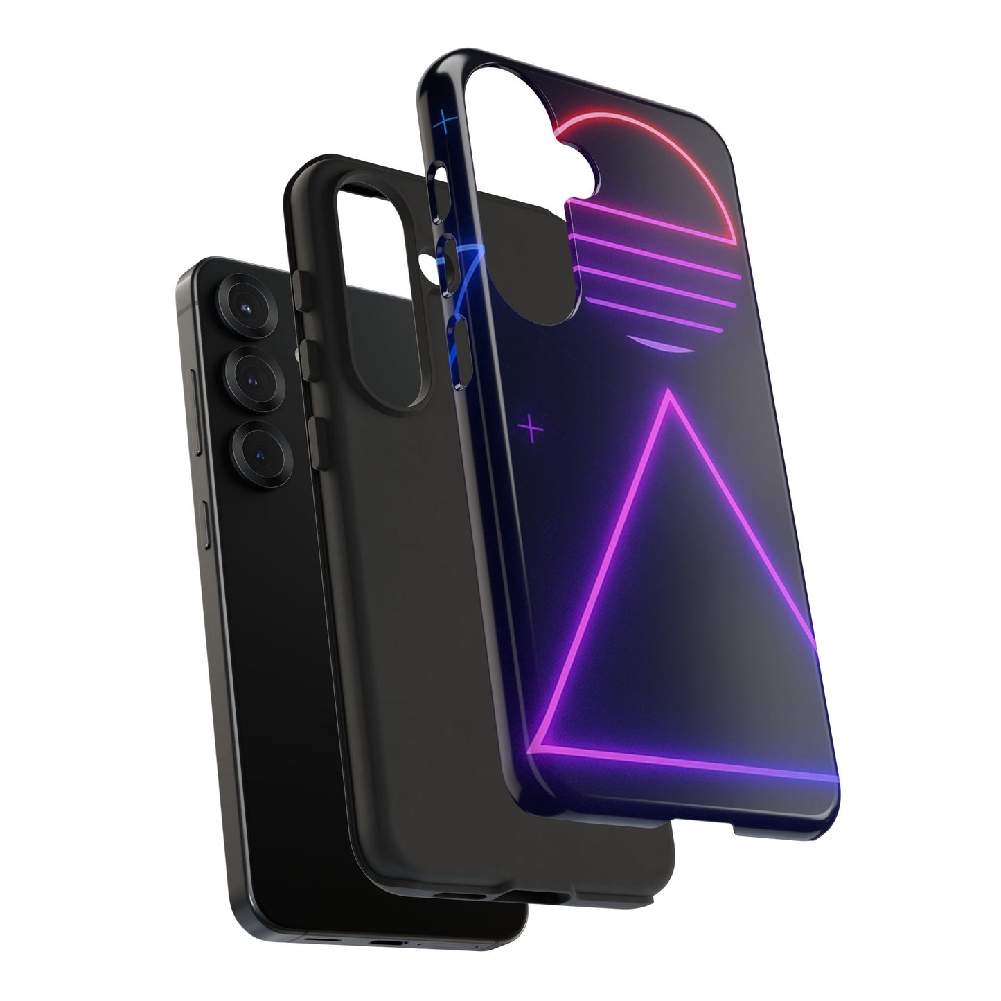 Retro Neon Phone Case, Tough Cases for iPhone, 80s Aesthetic Phone Cover, Abstract Neon Design, Gift for Tech Lovers