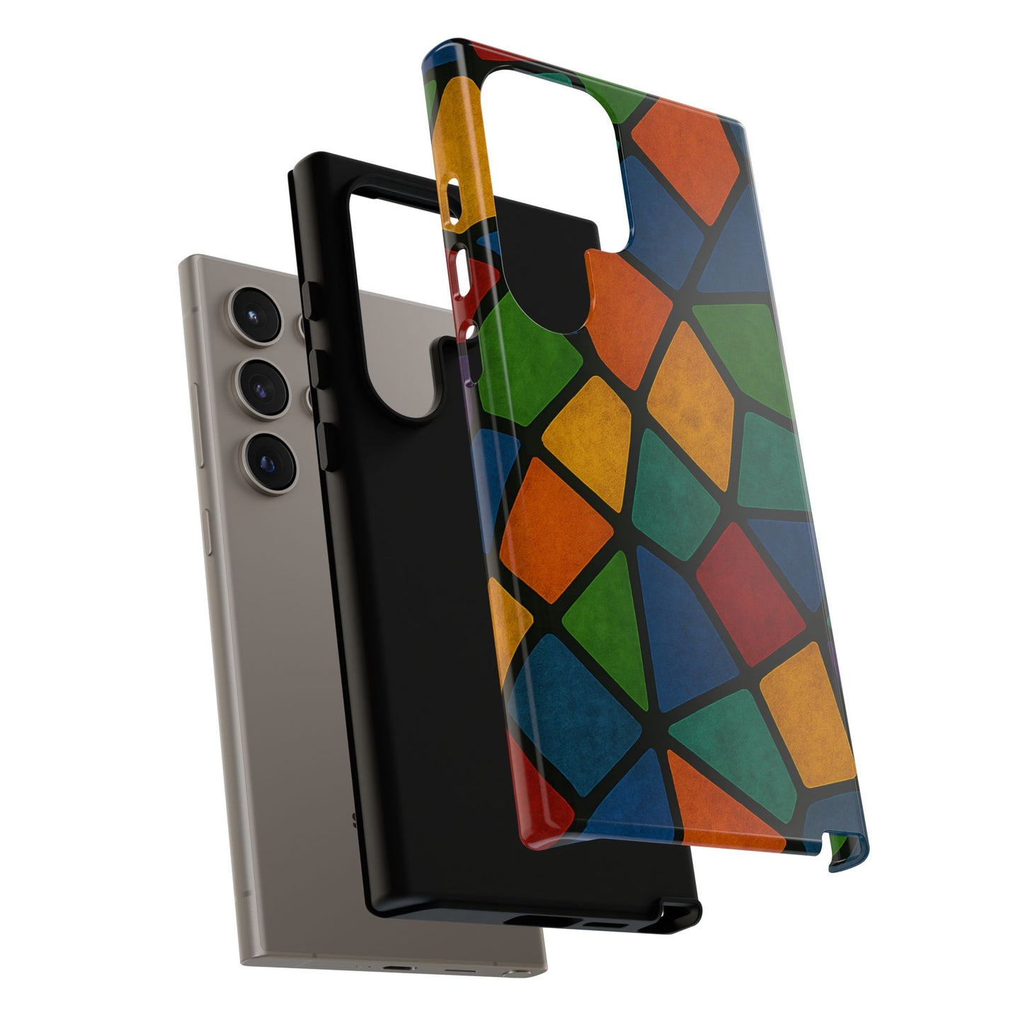 Colorful Mosaic Phone Case, Tough Cell Phone Cover, Vibrant Smartphone Protector, Unique Gift for Weddings, Birthday, Holidays