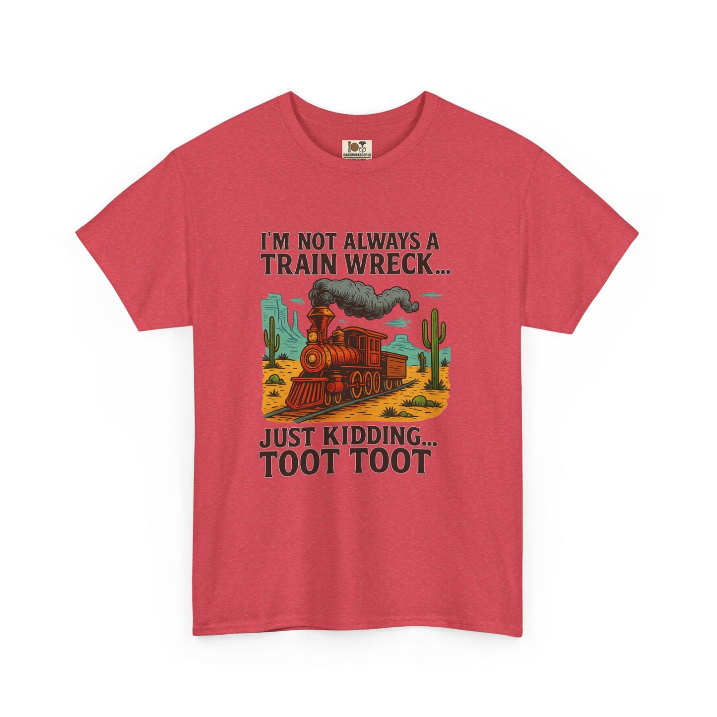 Funny Train Wreck Tee, Humorous T-Shirt, Graphic Cotton Shirt, Funny Gift for Him/Her, Casual Wear