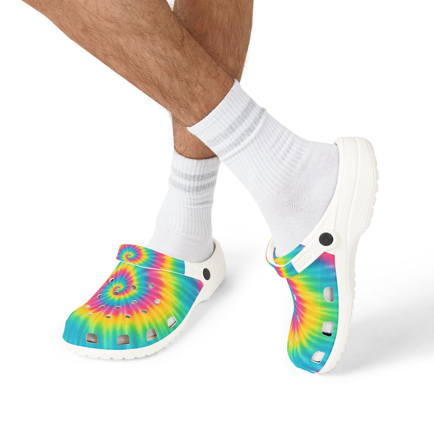 Tie-Dye EVA Foam Clogs - Fun, Stylish, Comfortable Casual Footwear for Summer Adventures, Festivals, Beach, Gardening, Daily Wear