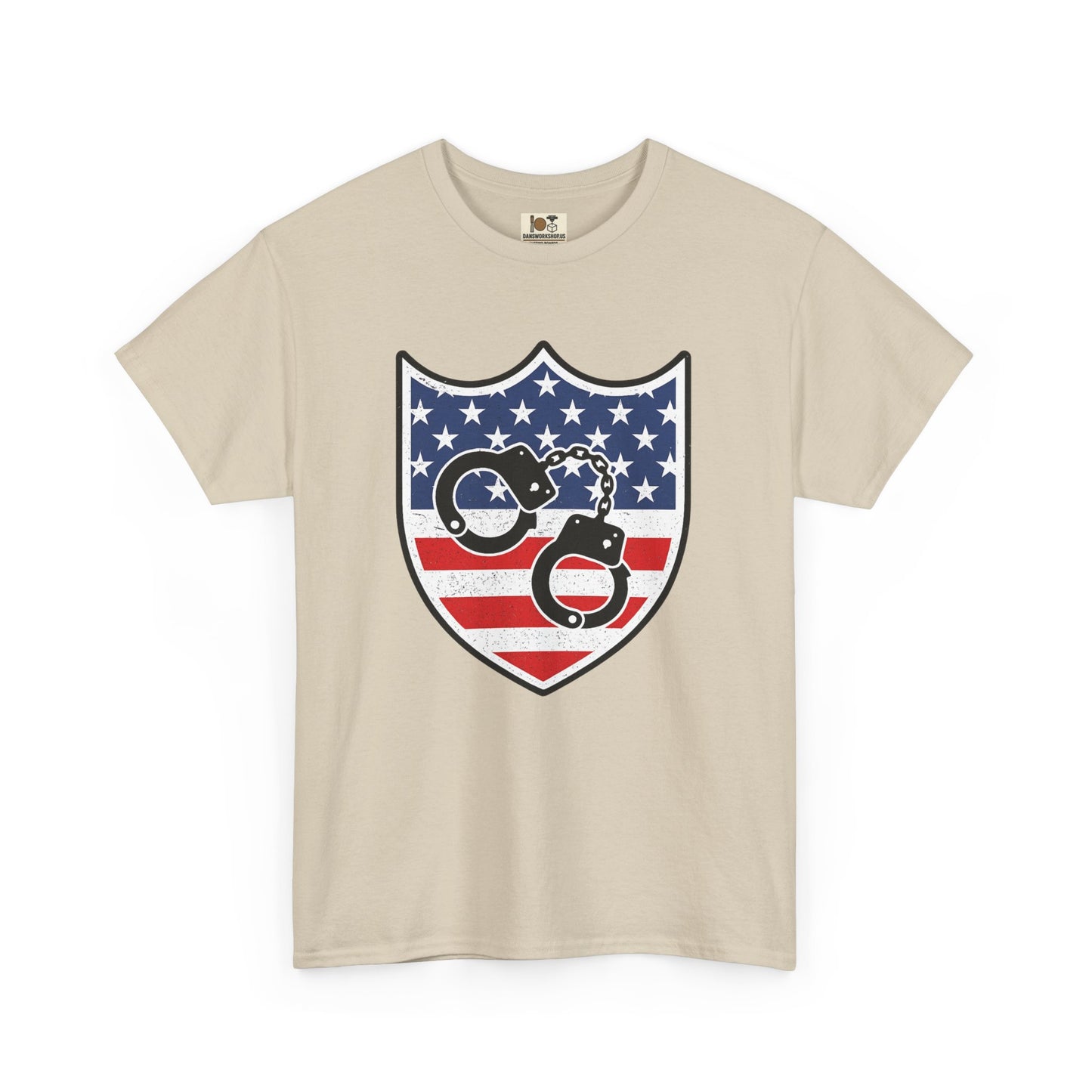 Patriotic Cycle Tee - Unisex Heavy Cotton Shirt, USA Flag Design, Biker Gift, Independence Day Apparel, Casual Wear