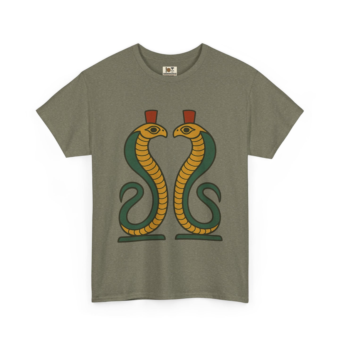 Cobra Graphic Tee - Unisex Heavy Cotton T-Shirt, Vintage Snake T-Shirt, Cool Graphic Tee, Animal Lover Gift, Summer Casual Wear, Egyptian