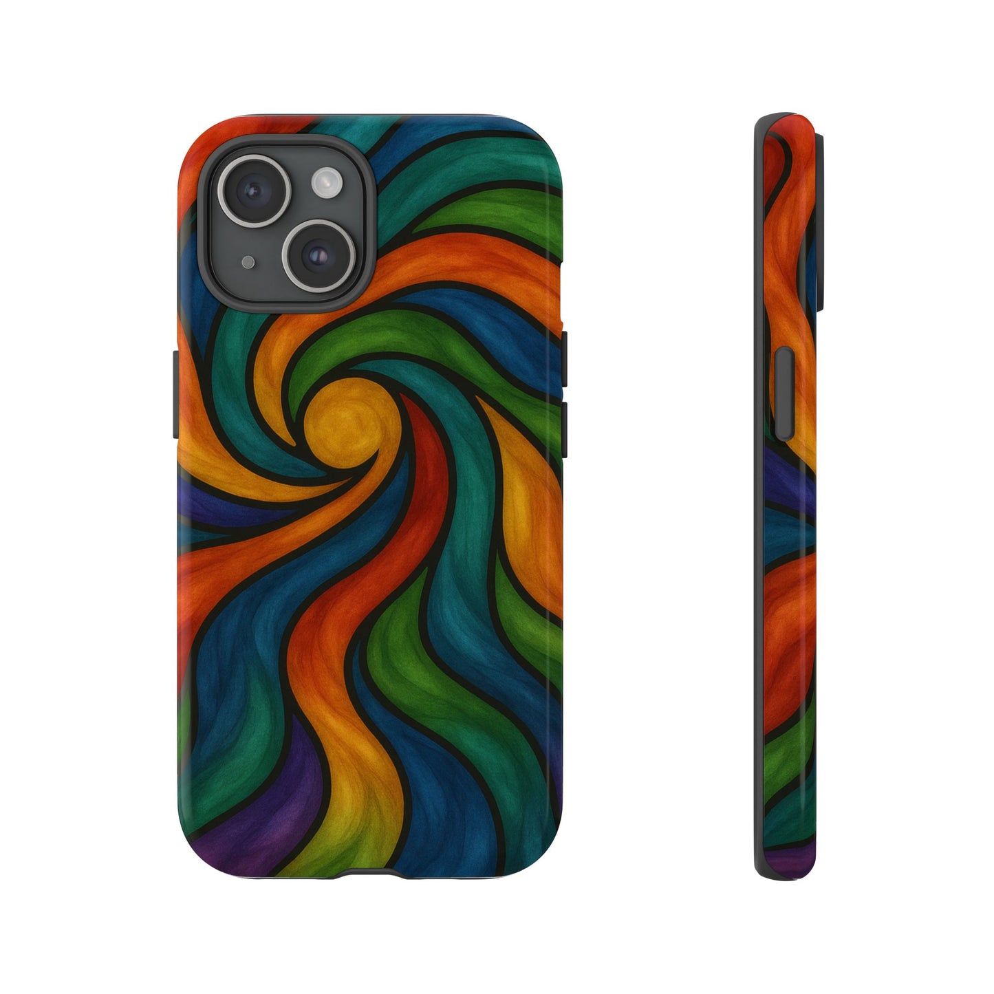 Colorful Swirl Phone Case | Tough Cases, Vibrant Design, Gift for Art Lovers, Funky Case, Unique Phone Accessories