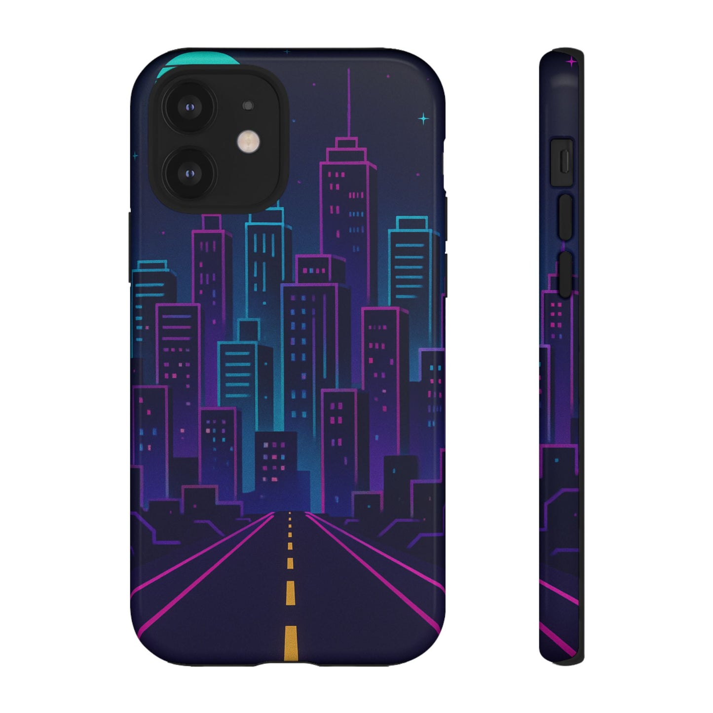 Cityscape Phone Case, Tough Cases, Urban Style, Nighttime Vibe, Phone Cover, Gift for City Lovers, Modern Design