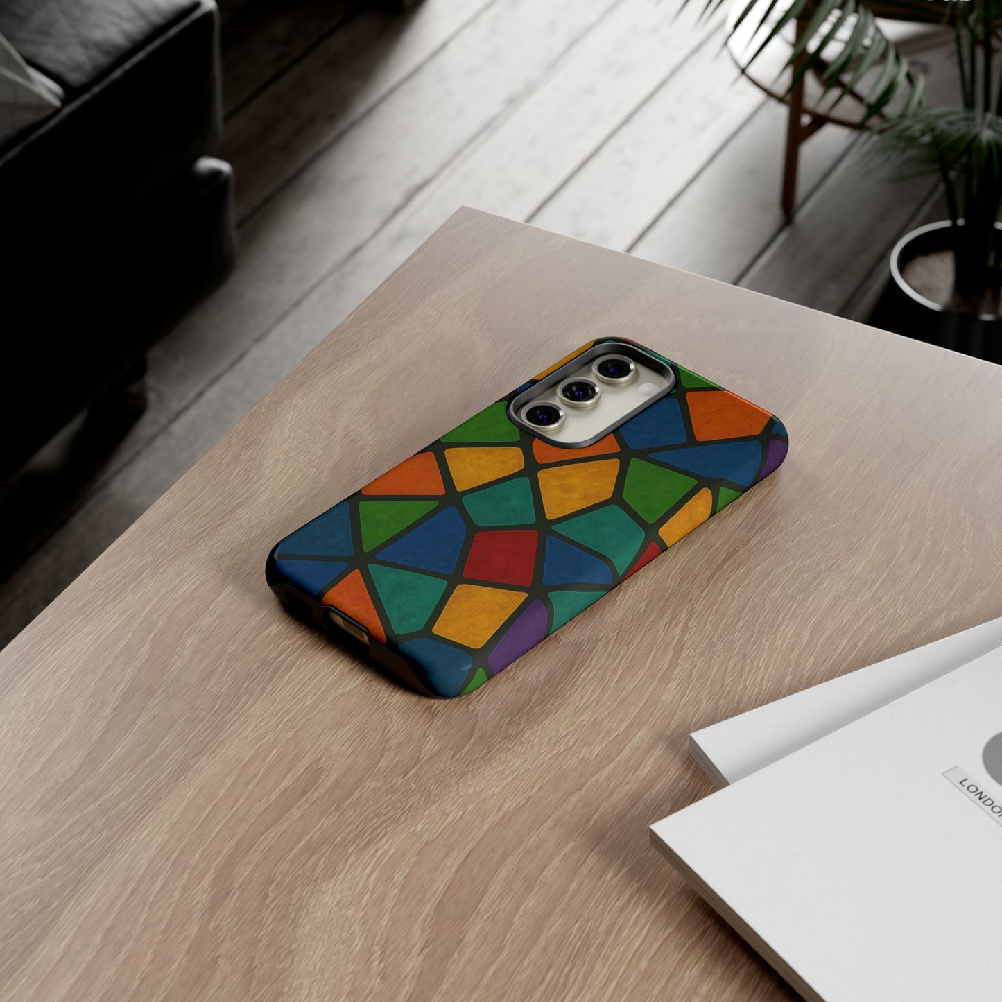 Colorful Mosaic Phone Case, Tough Cell Phone Cover, Vibrant Smartphone Protector, Unique Gift for Weddings, Birthday, Holidays