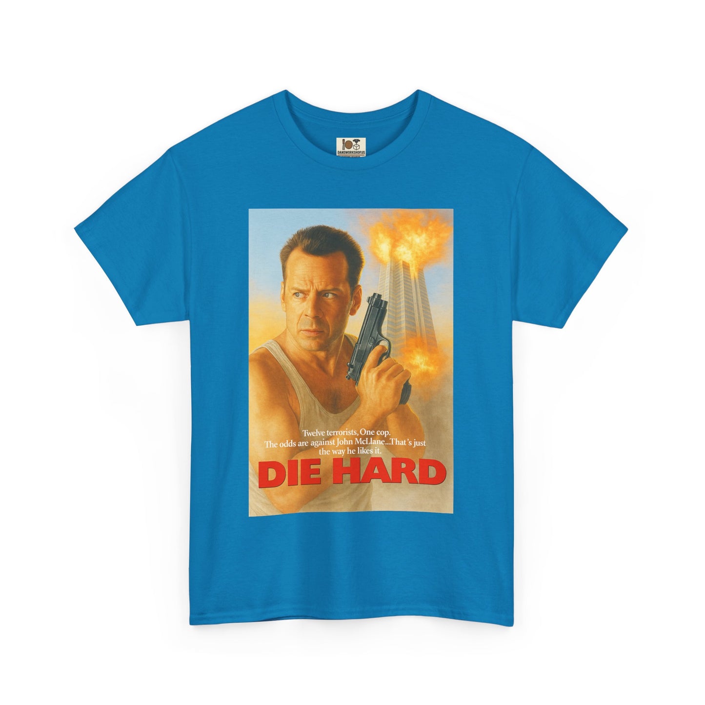 Die Hard Unisex Heavy Cotton Tee - Retro Movie Shirt, Action Film Apparel, Gifts for Movie Lovers, Vintage Tee, Casual Wear