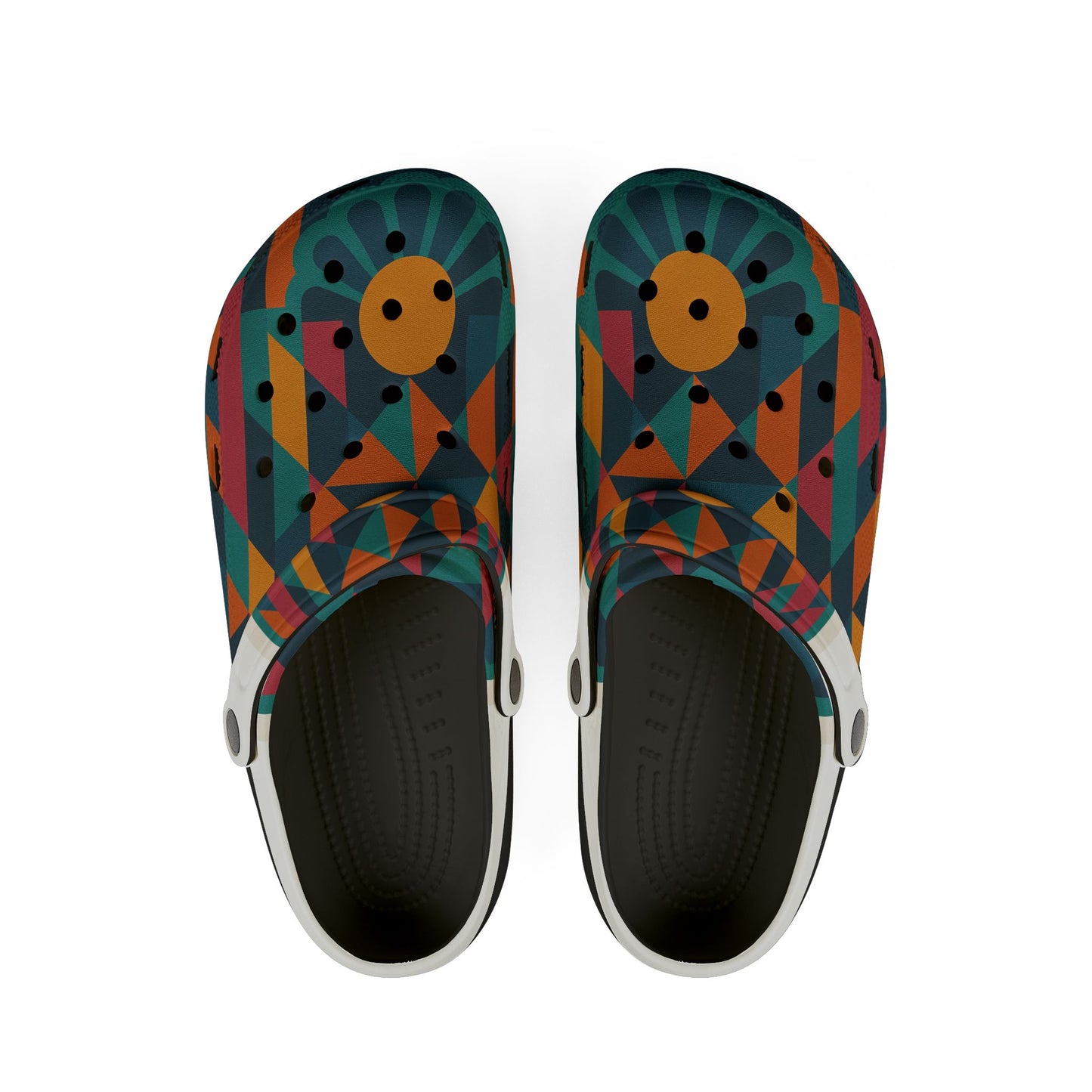 Vibrant Patterned Clogs - Fun EVA Foam Shoes for Comfort and Style, Summer Footwear, Festival Shoes, Colorful Garden Clogs, Unique Slide Ons