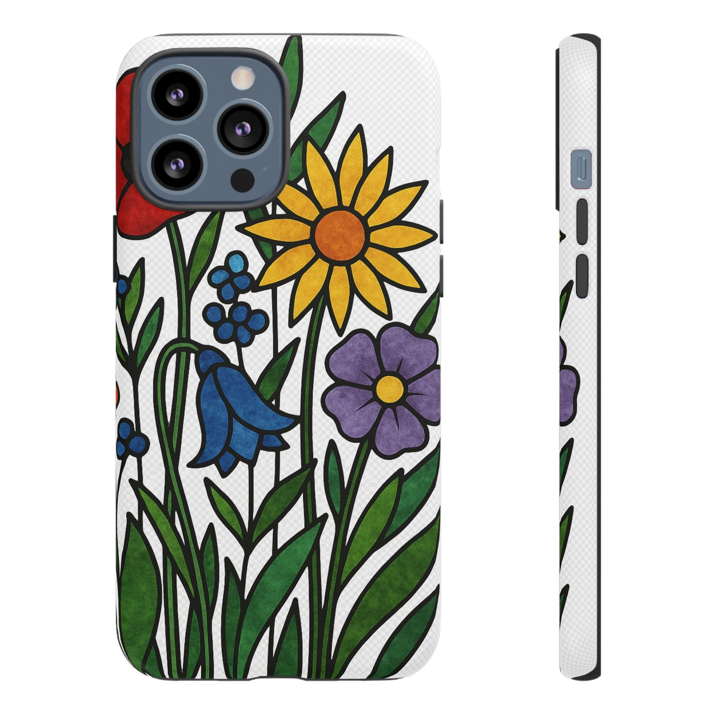 Floral Phone Case, Vibrant Flower Design, Tough Protection, Gift for Nature Lovers, Spring Decor
