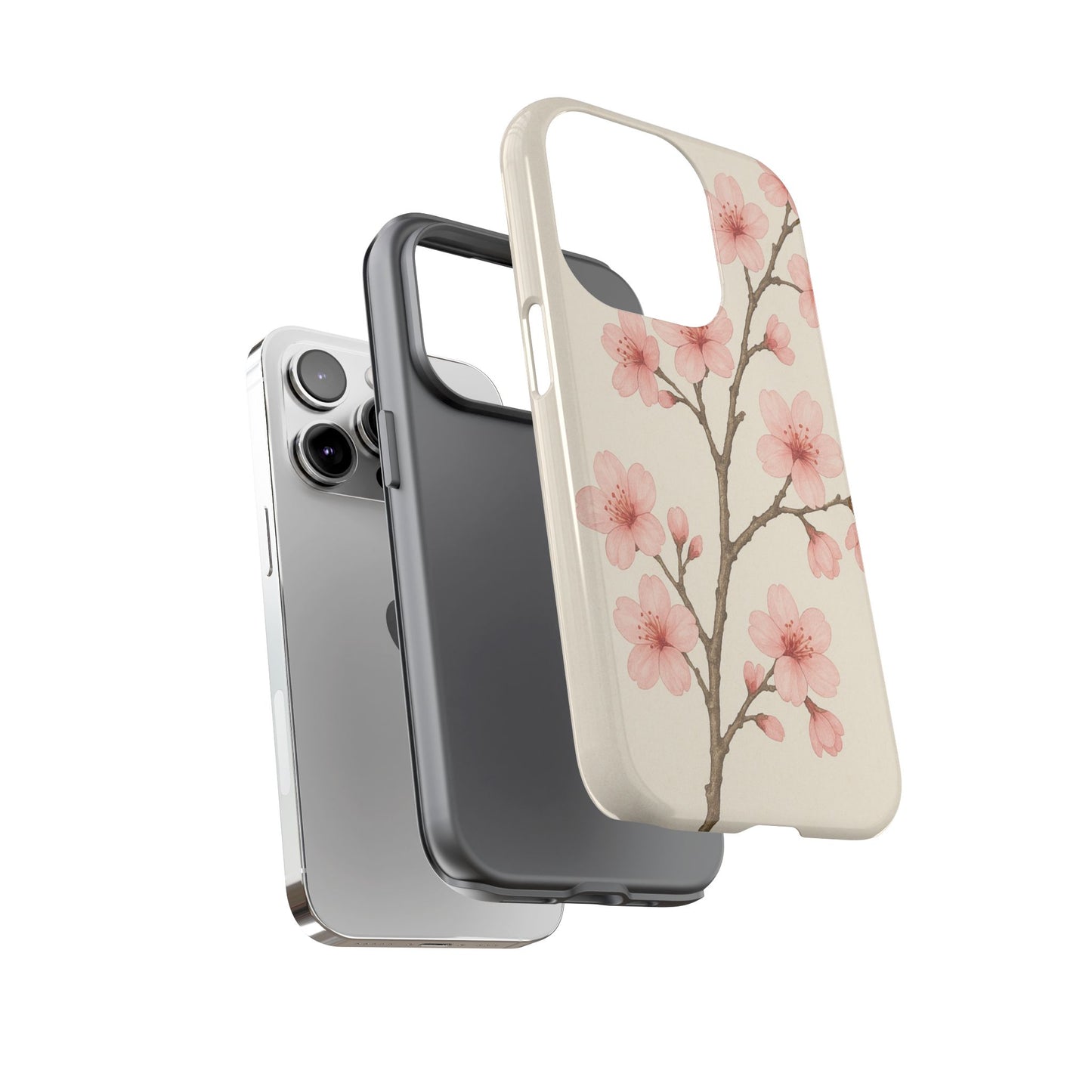 Cherry Blossom Phone Case, Floral Phone Cover, Tough Case for Gifts, Spring Decor, Cute Tech Accessories, Nature Lover's Gift