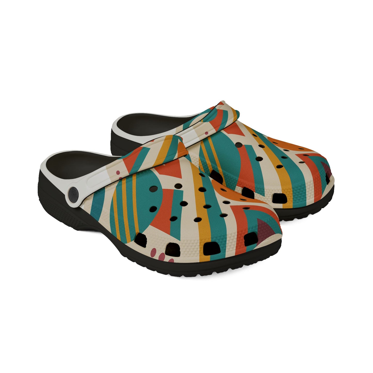 Vibrant EVA Foam Rubber Clogs, Fun Slip-On Shoes, Colorful Patterned Footwear, Casual Summer Shoes, Unique Garden Clogs