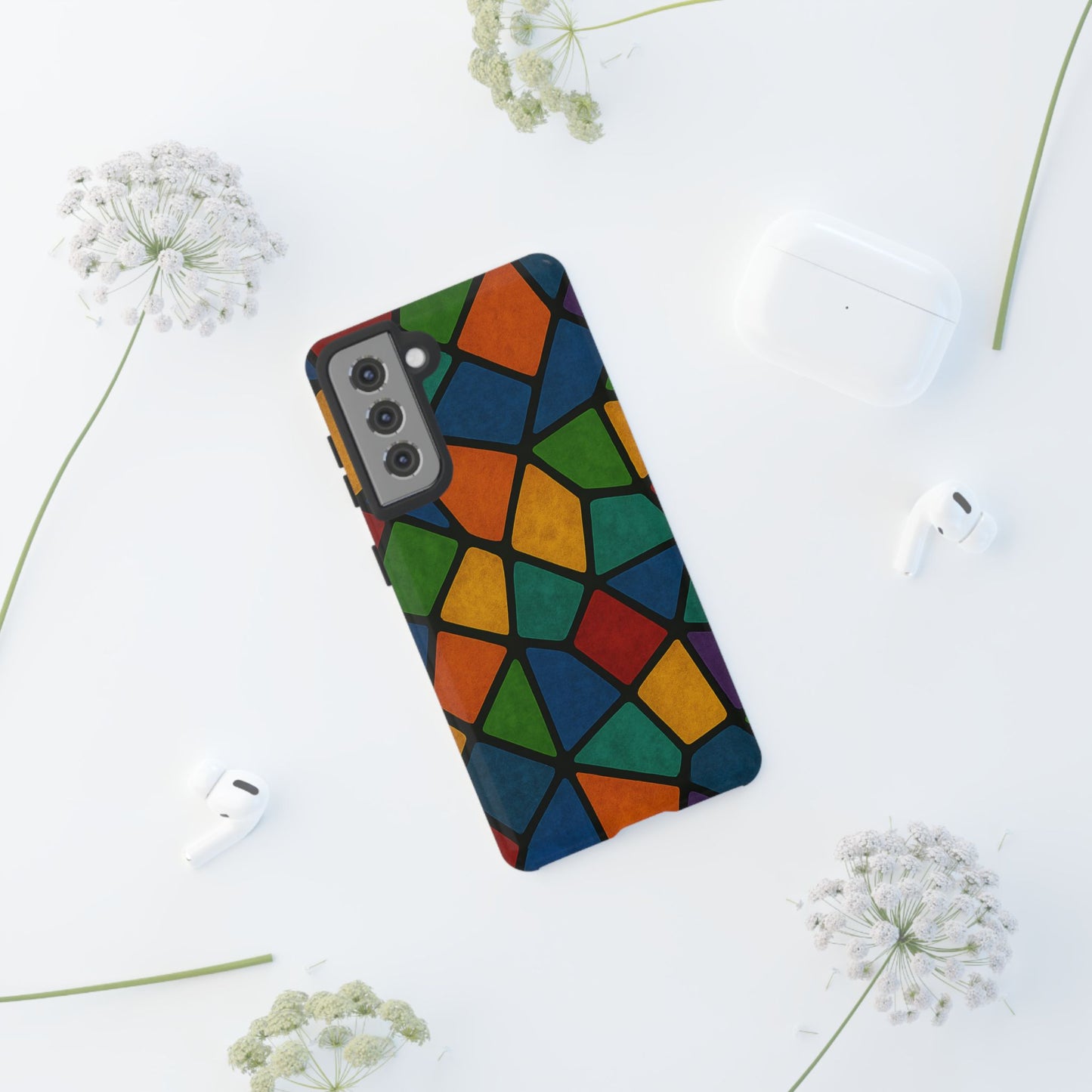 Colorful Mosaic Phone Case, Tough Cell Phone Cover, Vibrant Smartphone Protector, Unique Gift for Weddings, Birthday, Holidays