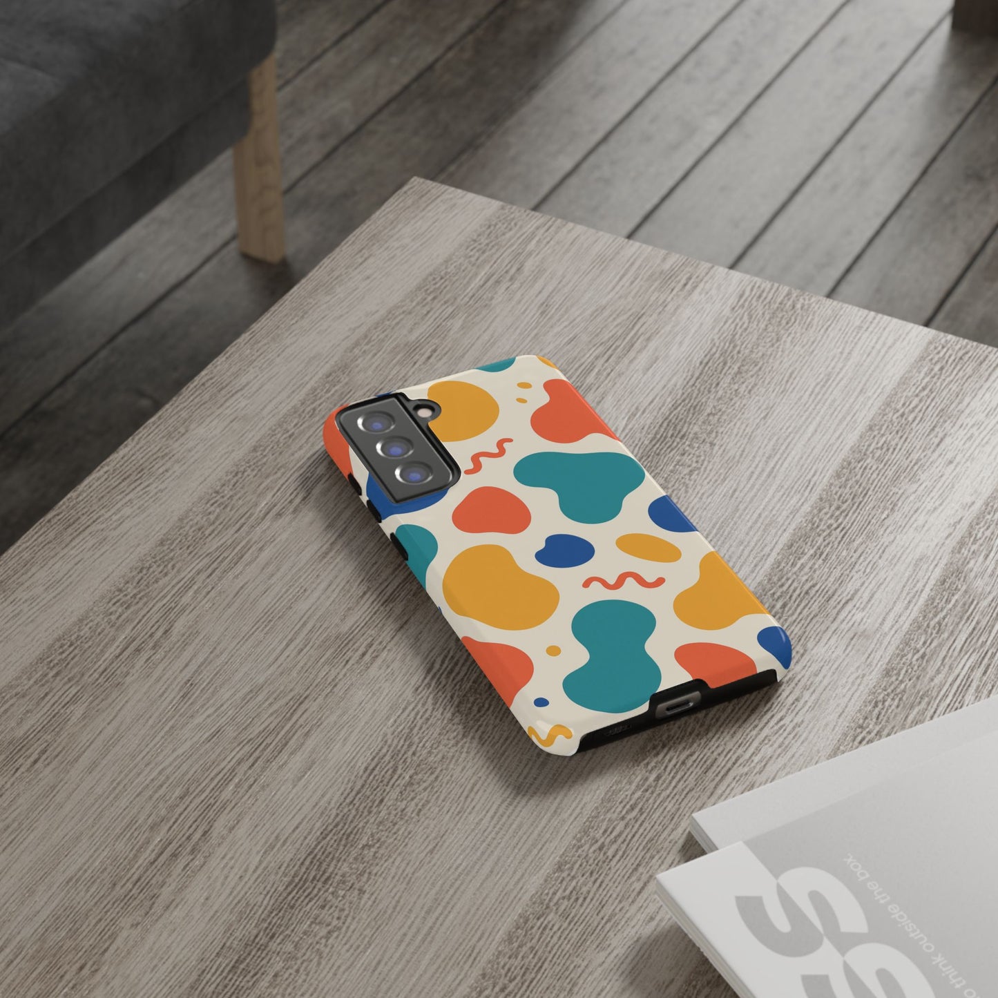 Colorful Phone Case with Abstract Design, Stylish Phone Cover, Trendy Tech Accessory for Her, Unique Gift Idea, Fun Patterned Case