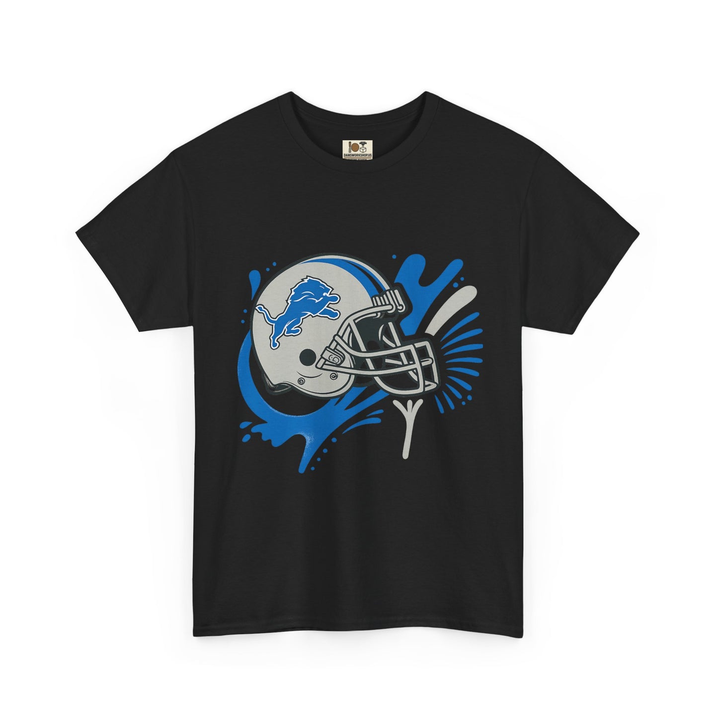 Detroit Lions Fan Heavy Cotton Tee, Sports Apparel, Gift for Gamers, Casual Wear, Team Spirit Shirt