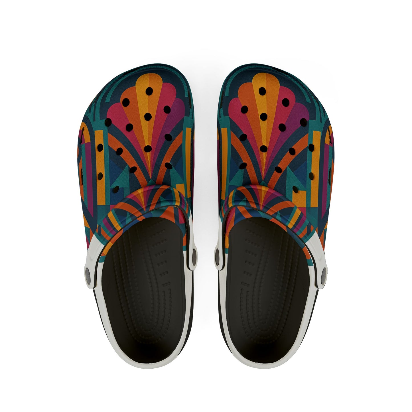 Vibrant AOP EVA Foam Shoes, Colorful Garden Clogs, Trendy Slippers, Urban Footwear, Summer Fashion, Festival Ready