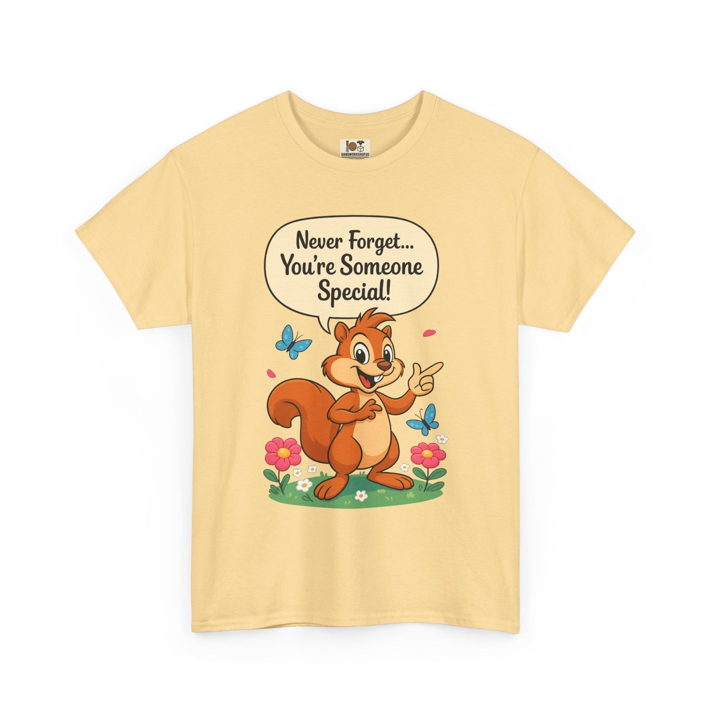 Special Message Unisex Tee, Positive Affirmation Shirt, Cute Squirrel Graphic Tee, Gift for Friends, Everyday Casual Wear