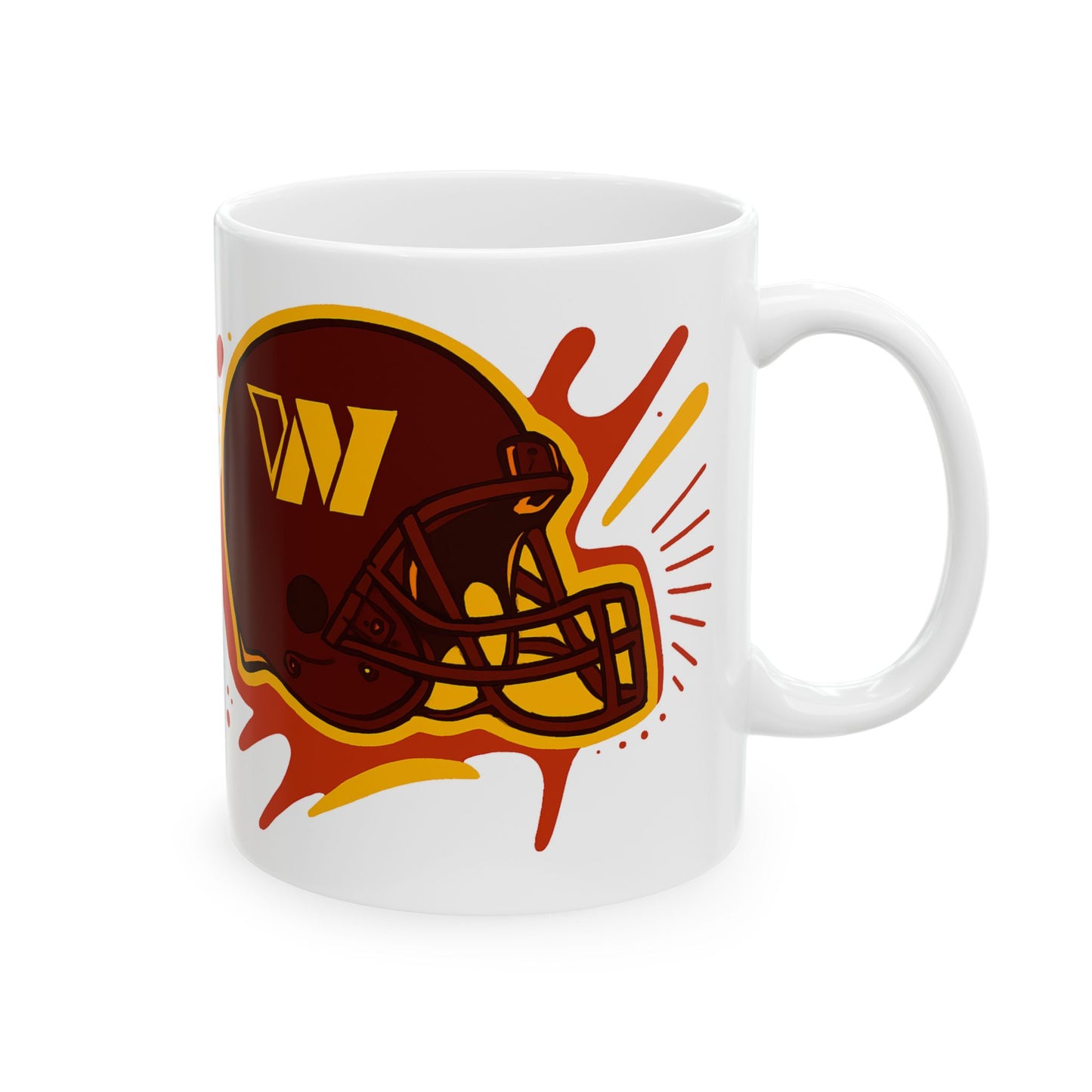 Football-Inspired Ceramic Mug | Perfect for Gametime, Sports Fans, Gifts, Home Decor, Coffee Lover