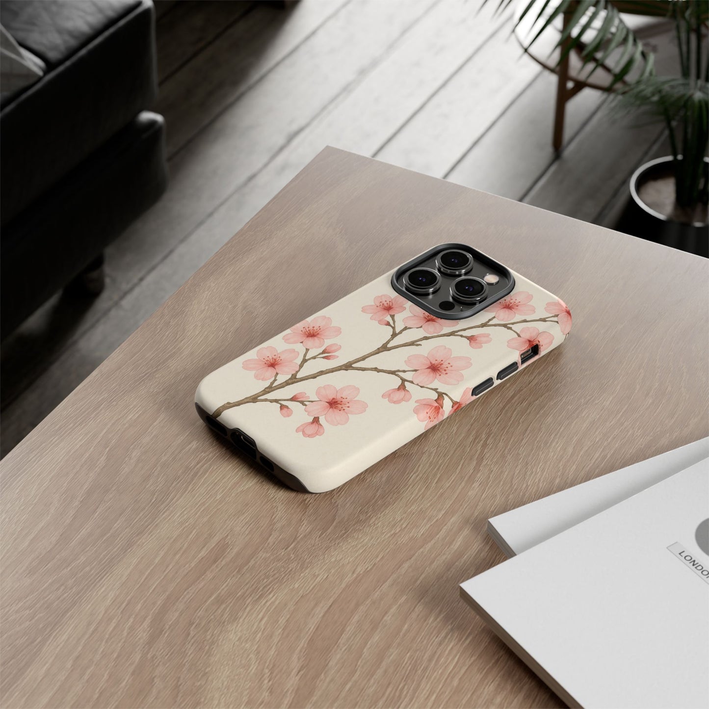 Cherry Blossom Phone Case, Floral Phone Cover, Tough Case for Gifts, Spring Decor, Cute Tech Accessories, Nature Lover's Gift