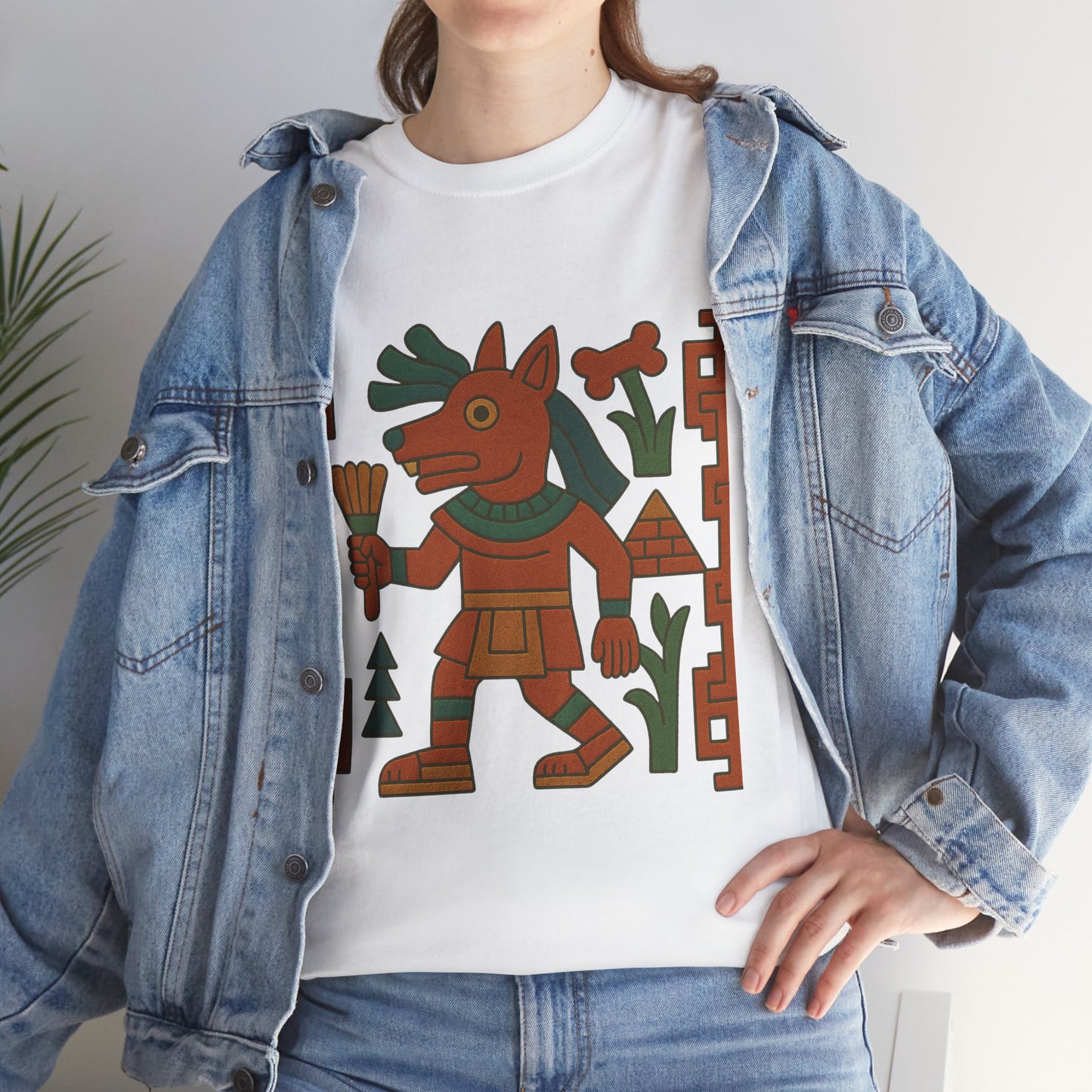 Cultural Graphic Tee, Unisex Cotton T-Shirt, Artistic Apparel, Ethnic Design Shirt, Gift for Art Lovers, Festival Clothing, Aztec
