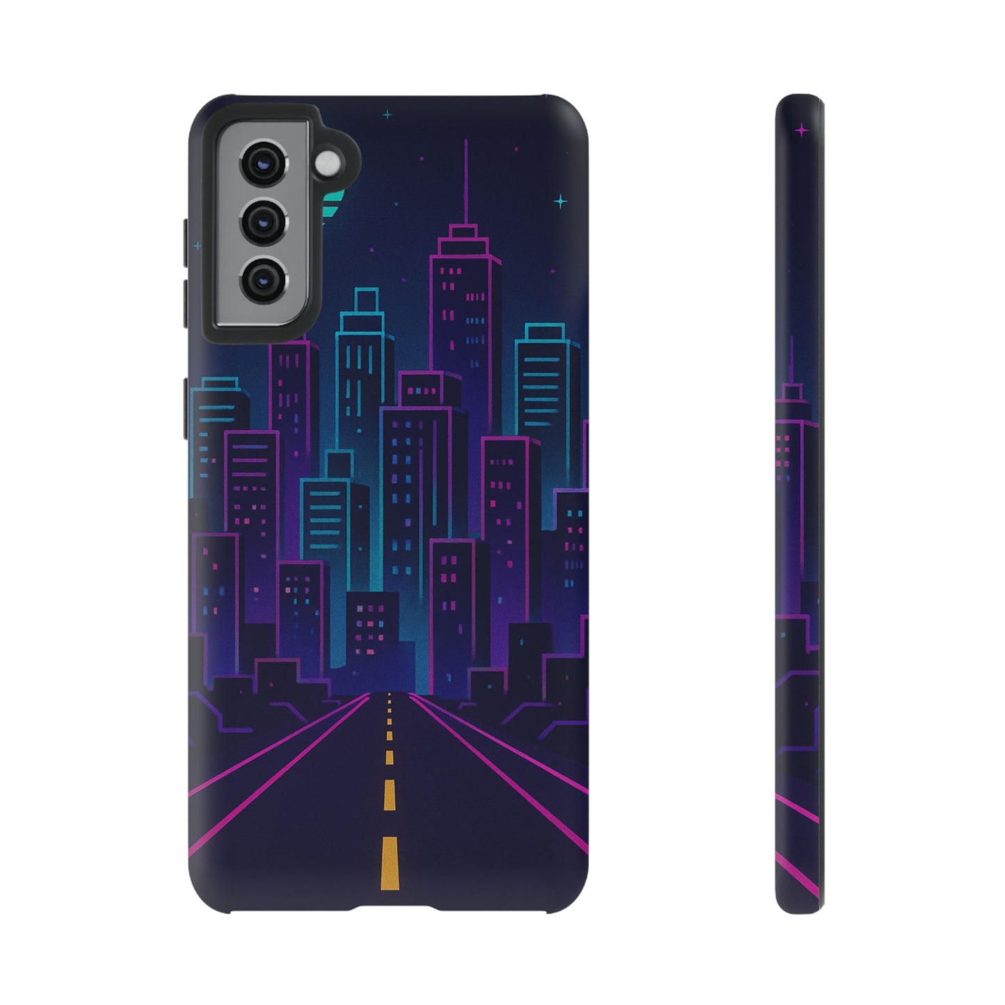 Cityscape Phone Case, Tough Cases, Urban Style, Nighttime Vibe, Phone Cover, Gift for City Lovers, Modern Design