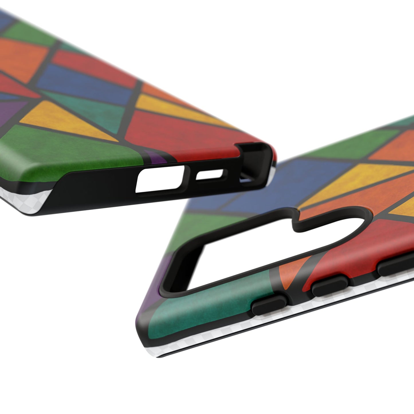 Colorful Phone Case, Stained Glass Pattern, Artistic Phone Cover, Unique Smartphone Protection, Vibrant Gift for All Occasions