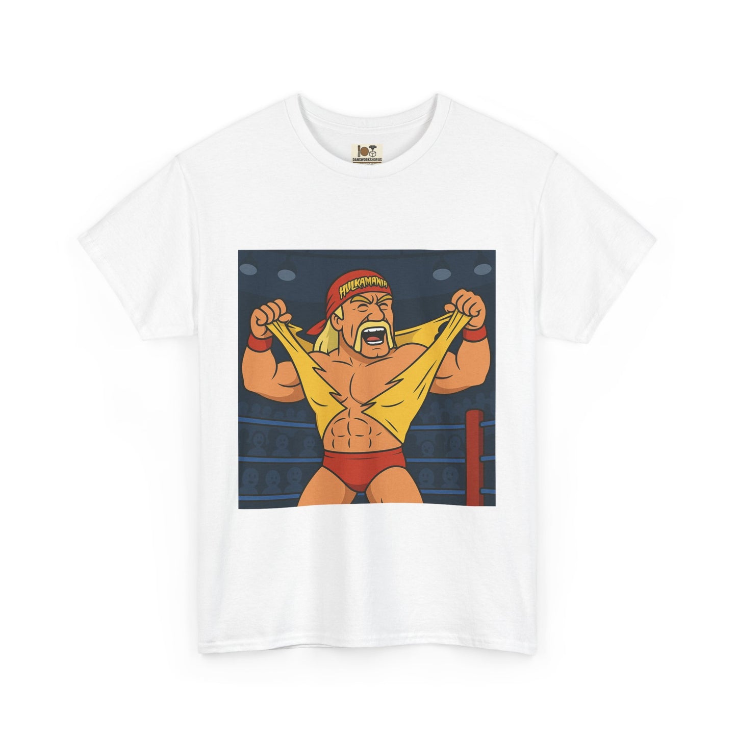 Vintage Wrestling Tee, Unisex Heavy Cotton Tee, Retro Graphic T-Shirt, Gift for Fans, Casual Wear for Events, hulk hogan