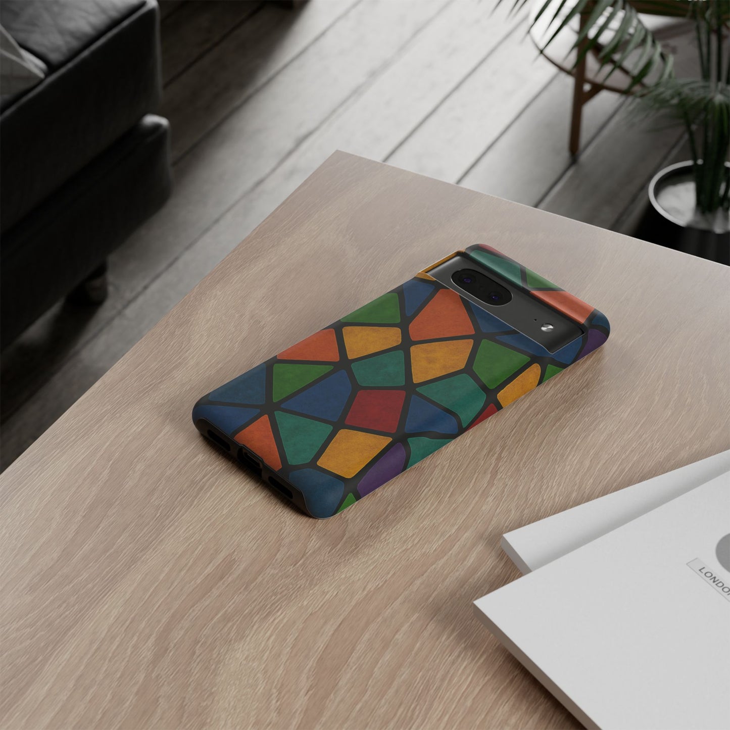 Colorful Mosaic Phone Case, Tough Cell Phone Cover, Vibrant Smartphone Protector, Unique Gift for Weddings, Birthday, Holidays