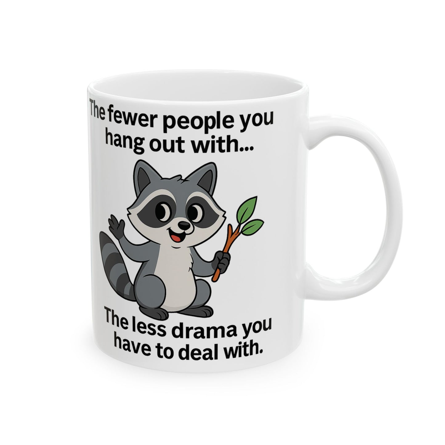 Punny Panda Ceramic Mug - 11oz & 15oz, Cute Animal Gifts, Funny Coffee Mug, Humor for Friends, Office Mug, Unique Tea Cup, raccoon