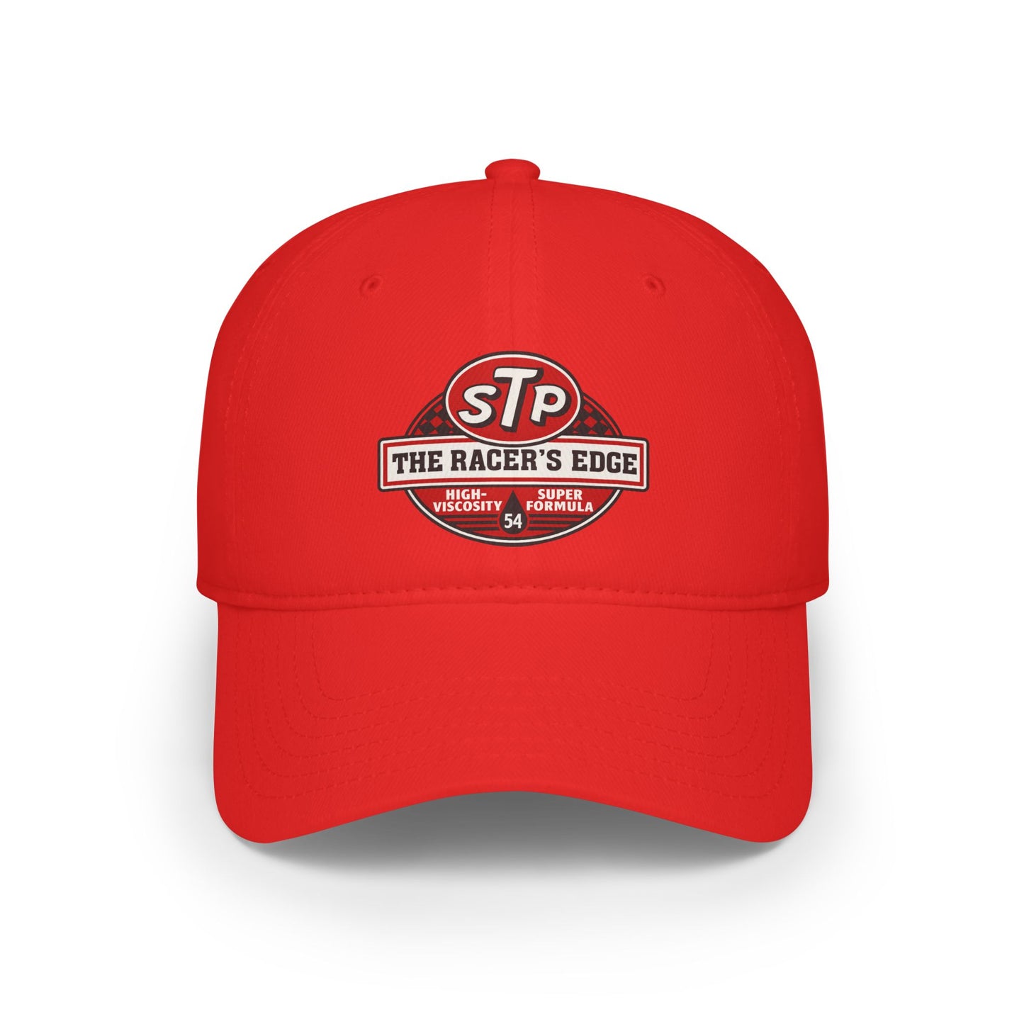 Racing Enthusiast Low Profile Baseball Cap - Adjustable Hat for Fans, Gift for Car Lovers, Red Cap for Events, Sports Cap, Trendy Headwear