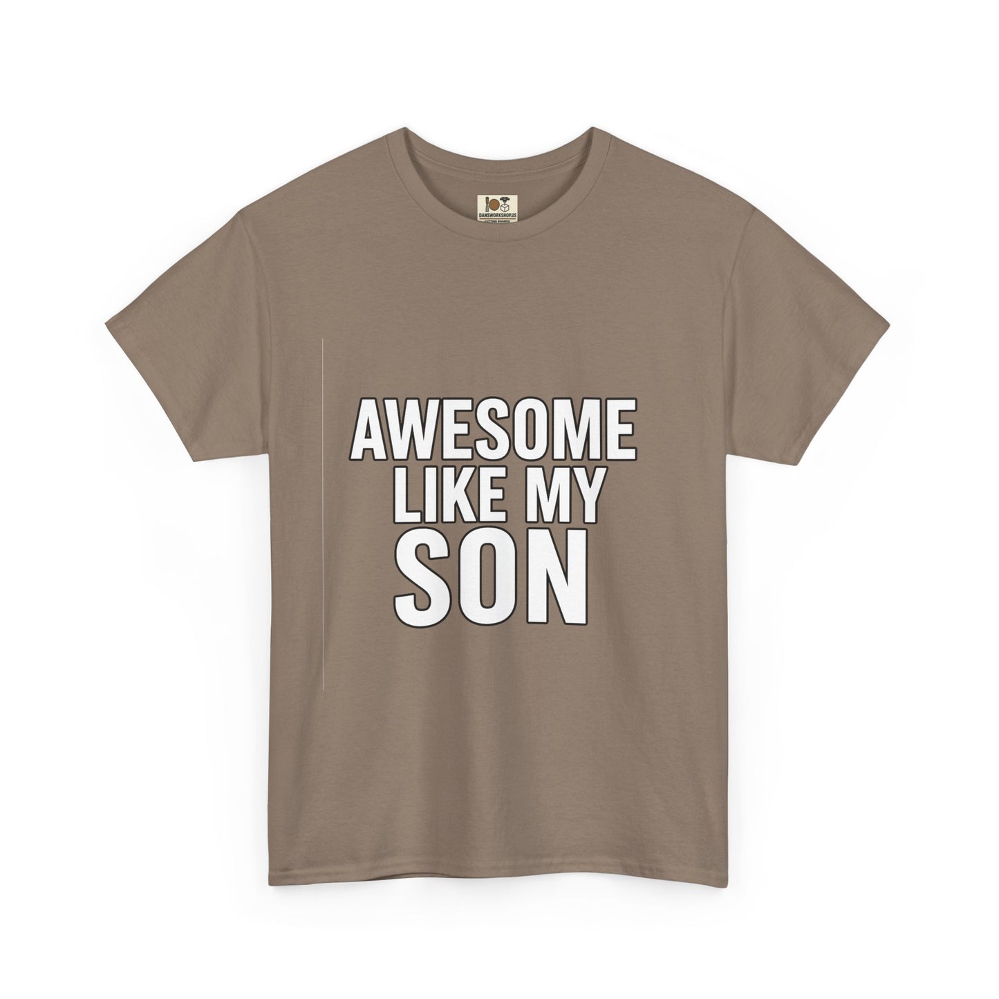 Awesome Like My Son Unisex Heavy Cotton Tee - Gift for Parents, Funny T-Shirt, Dad Tee, Family Pride, Everyday Wear