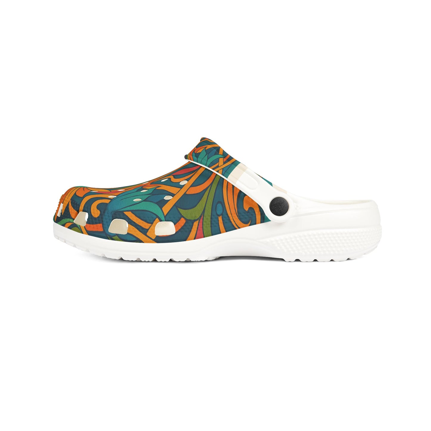 Colorful Floral EVA Foam Shoes, Summer Clogs, Garden Slip-Ons, Outdoor Footwear, Funky Comfort Shoes