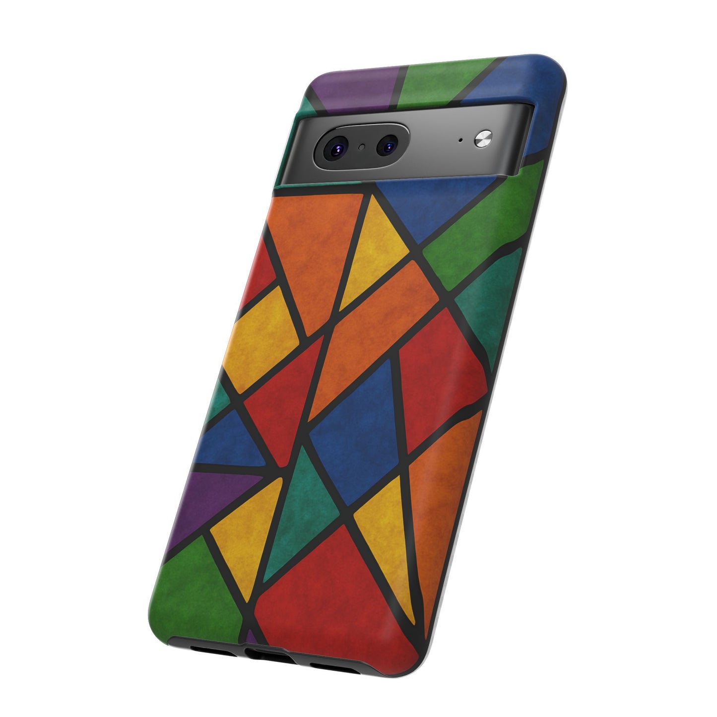 Colorful Phone Case, Stained Glass Pattern, Artistic Phone Cover, Unique Smartphone Protection, Vibrant Gift for All Occasions