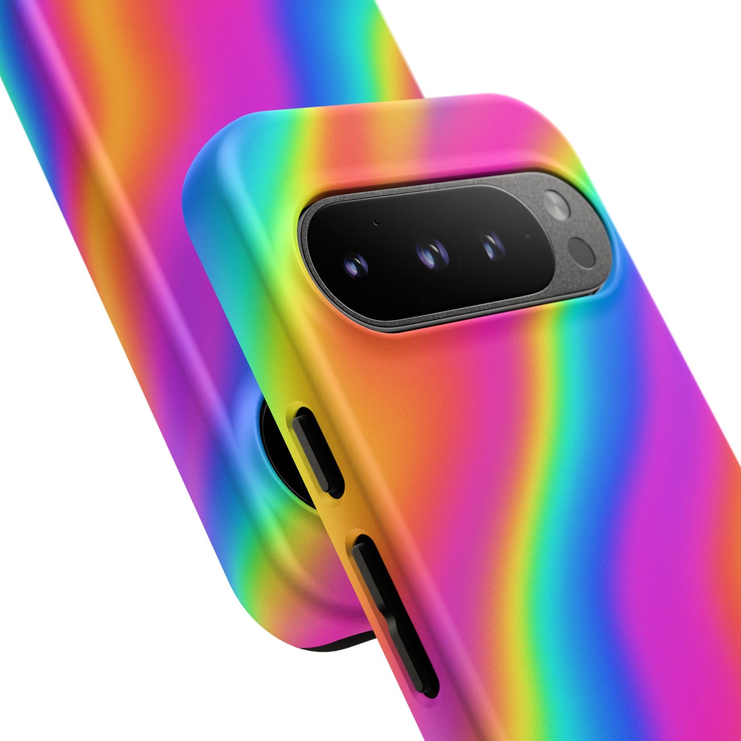 Rainbow Wavy Phone Case - Colorful Tough Cases for Stylish Protection, LGBTQ+ Pride Gift, Trendy Phone Accessory, Birthday, Holiday Present