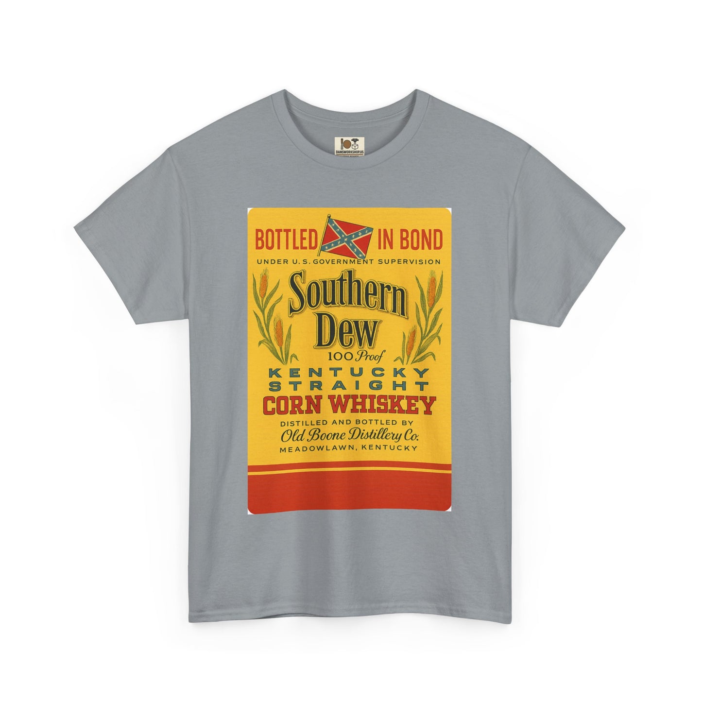 Southern Dew Whiskey Graphic Tee, Vintage Style T-Shirt, Southern Charm Apparel, Gift for Him, Casual Style, Unisex Cotton Tee