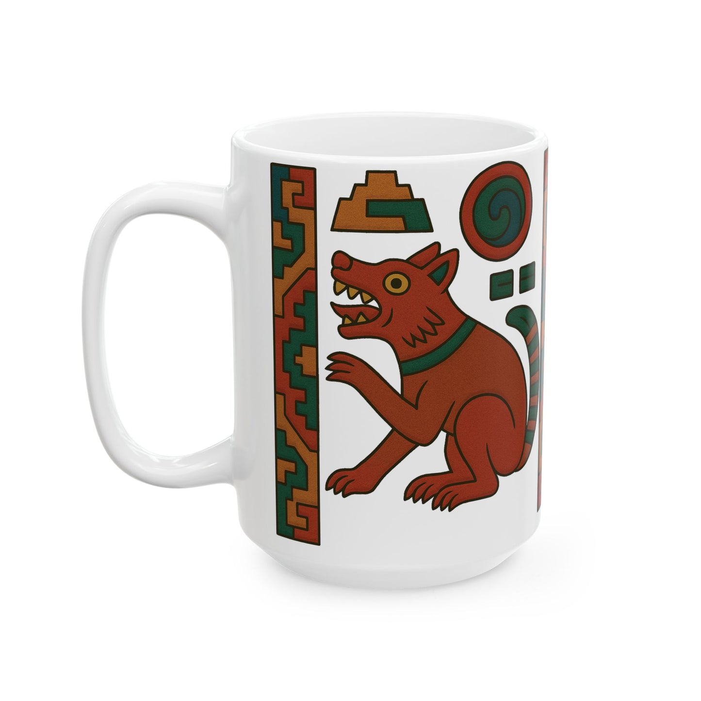 Aztec-Themed Ceramic Mug - Unique Art for Home, Gift for Coffee Lovers, Cultural Gift, Kitchen Decor, Tea Mug, aztec