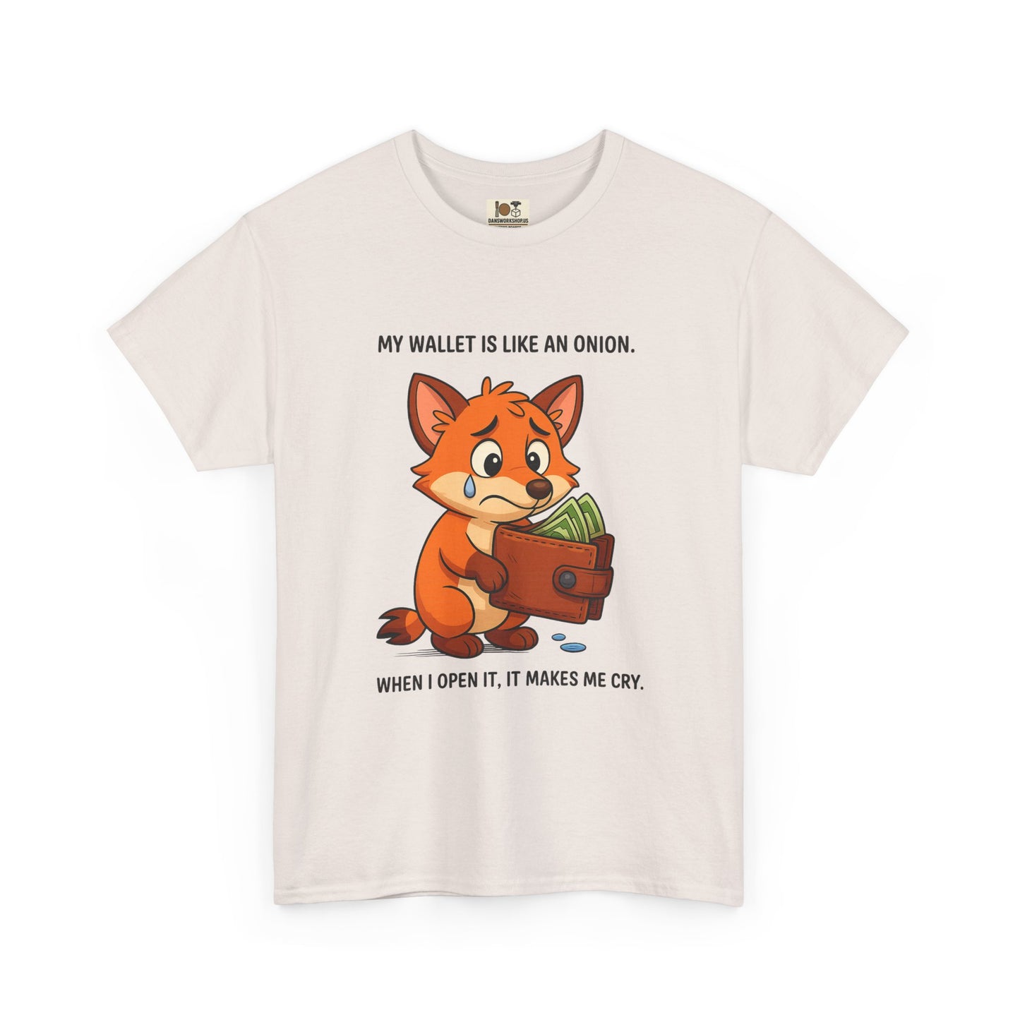 Fun Animal Graphic Tee, Funny Wallet Onion Tee, Cute Fox Shirt, Gift for Animal Lovers, Humorous Cotton T-shirt, Casual Everyday Wear