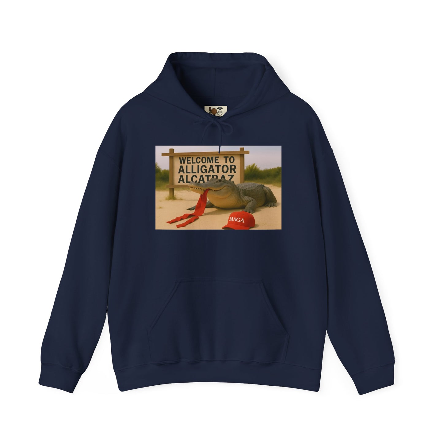 Welcome to Alligator Alcatraz Hoodie, Fun Graphic Sweatshirt, Unisex Hooded Sweatshirt, Casual Wear, Gift for Nature Lovers, ALLIGATOR ALCATRAZ, TRUMP