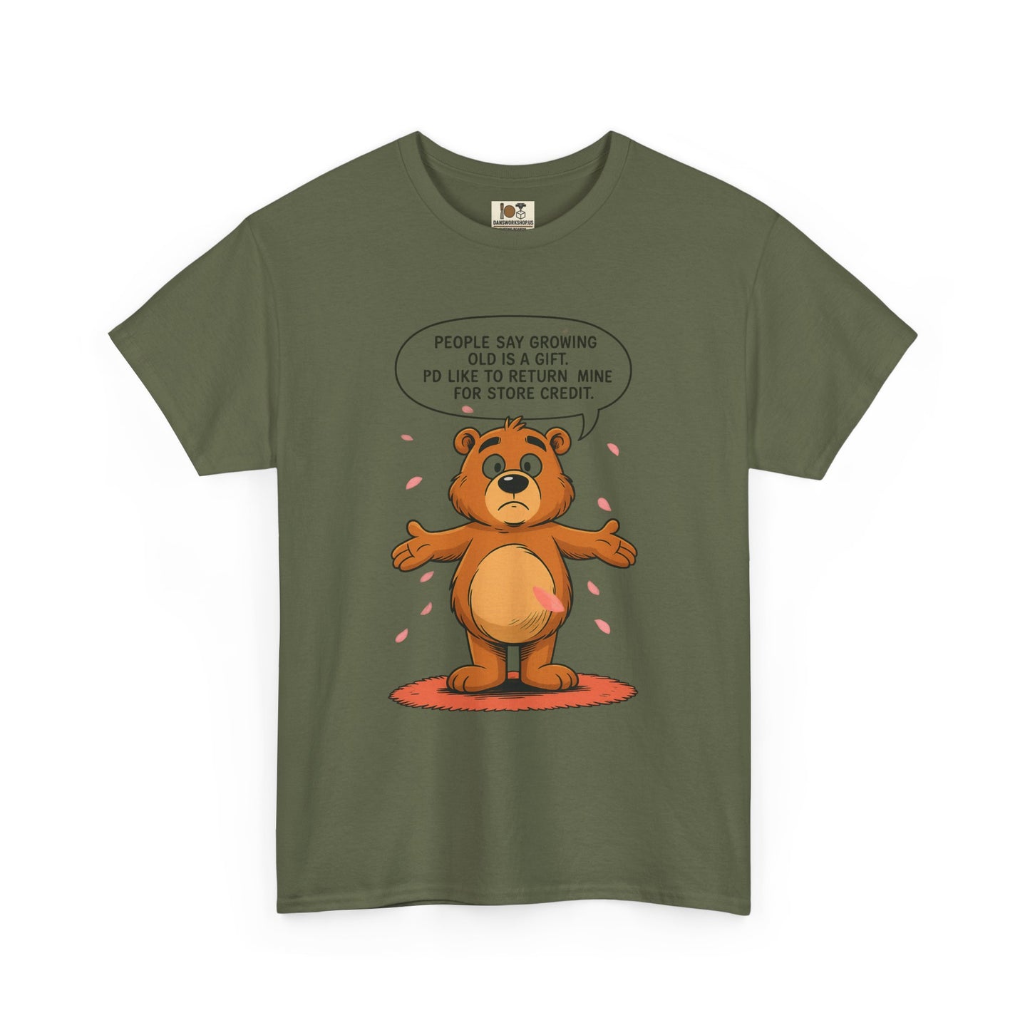 Funny Unisex Bear Tee, Humorous Gift for Dad, Comfy Casual Shirt, Gift for Birthdays, Father's Day, Animal Lover Apparel