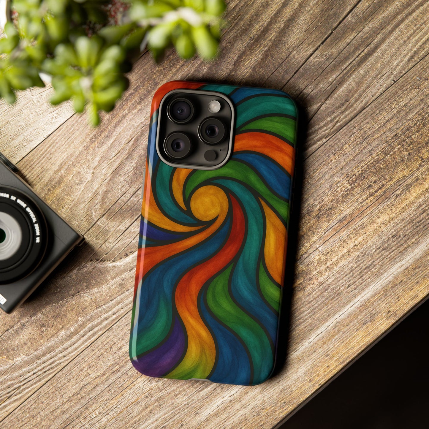Colorful Swirl Phone Case | Tough Cases, Vibrant Design, Gift for Art Lovers, Funky Case, Unique Phone Accessories