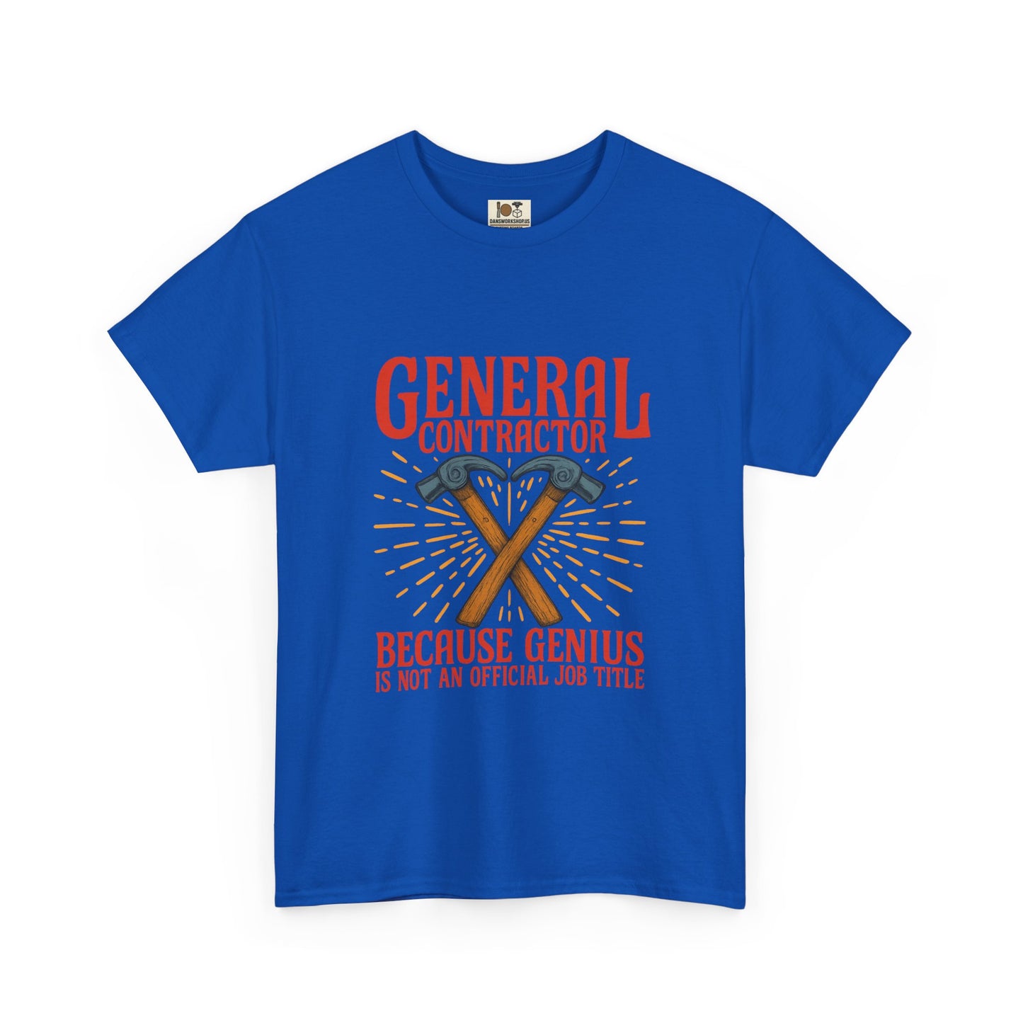 General Contractor Unisex Heavy Cotton Tee, Funny Construction Shirt, Gift for Builders, Workwear Tee, Casual Everyday Wear